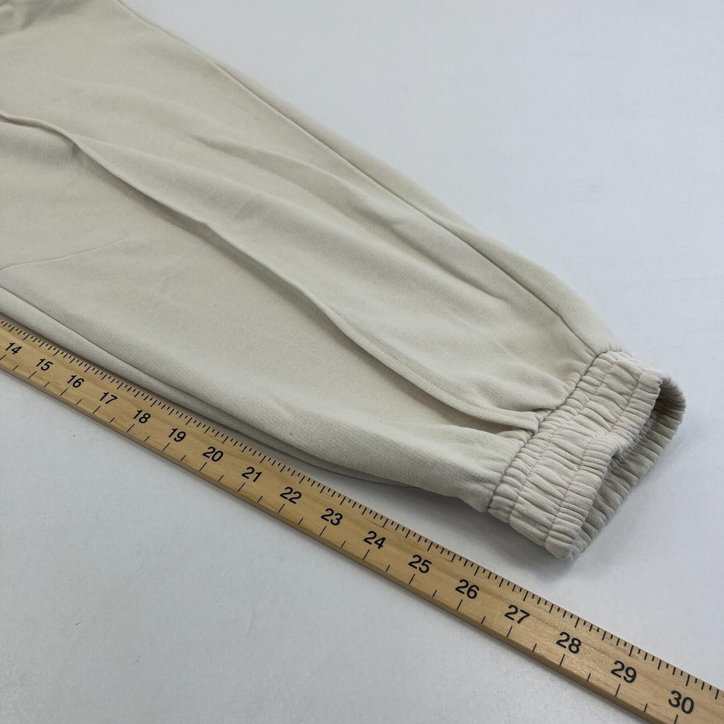 M&S Ladies Goodmove Parachute Joggers Cuffed Trousers Pants Cream UK size 14 New