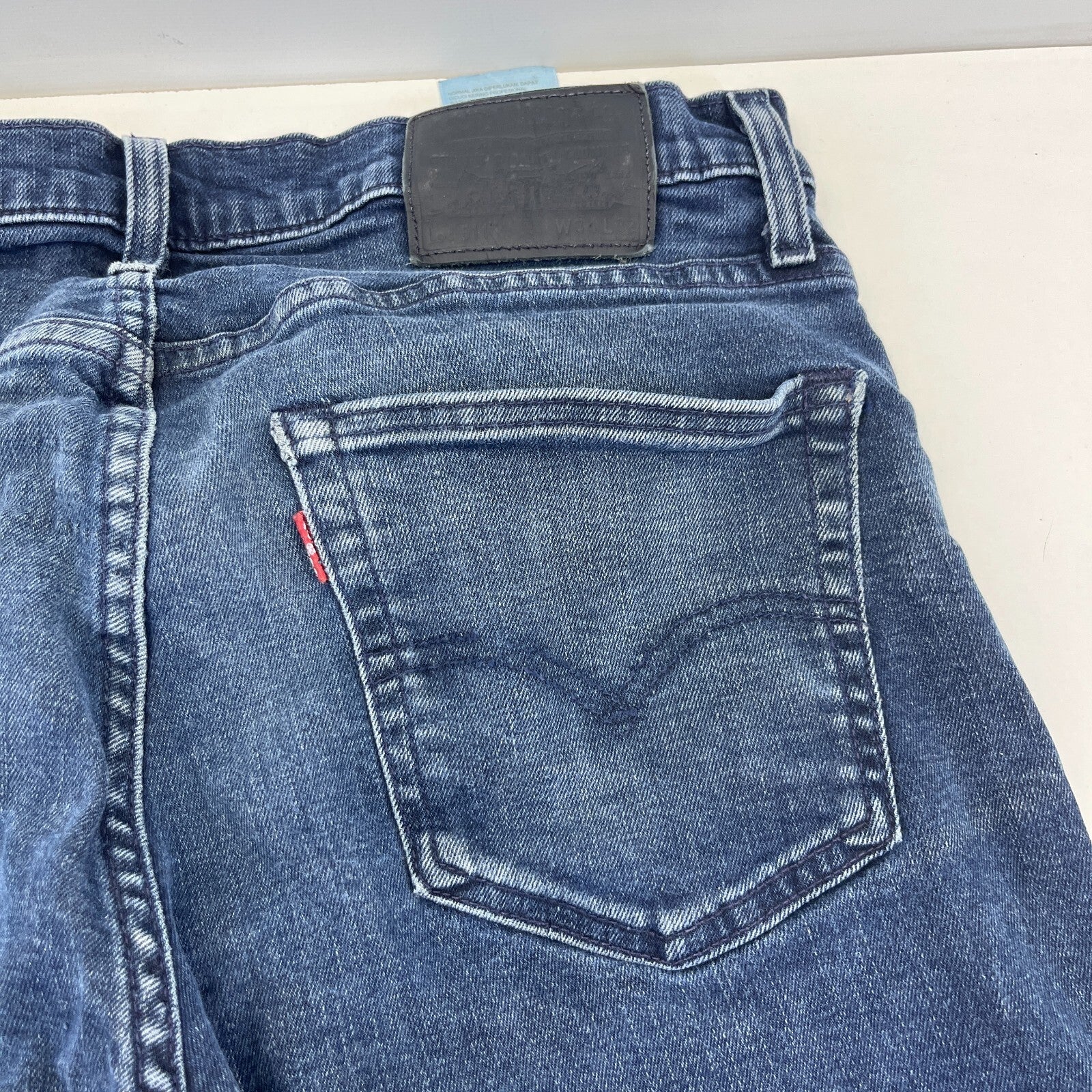 Levi's Mens 511 Slim Jeans W34" L32" Dark Blue Cotton Denim