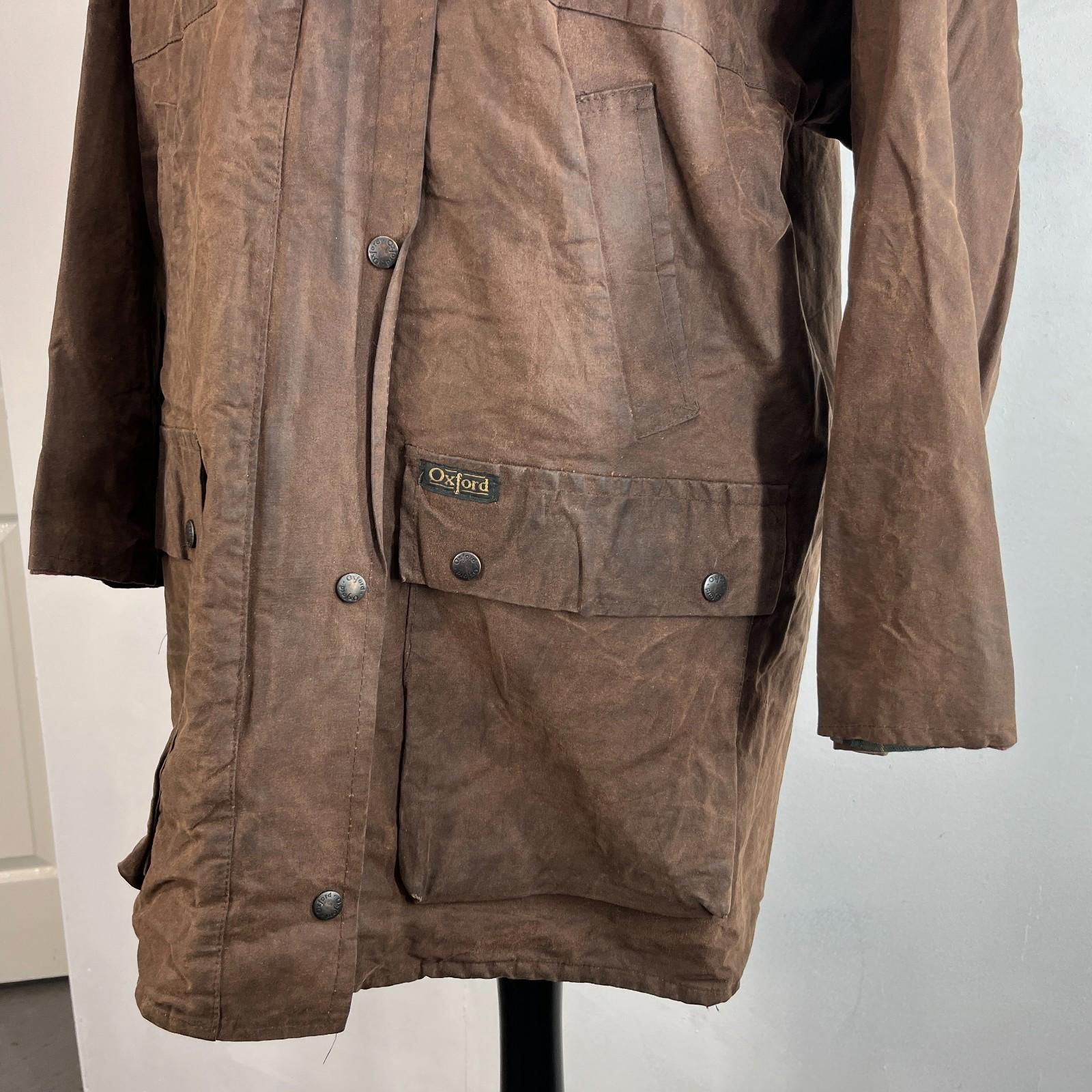 Oxford Blue Outdoor Wax Jacket Chocolate Brown UK Women's size Small
