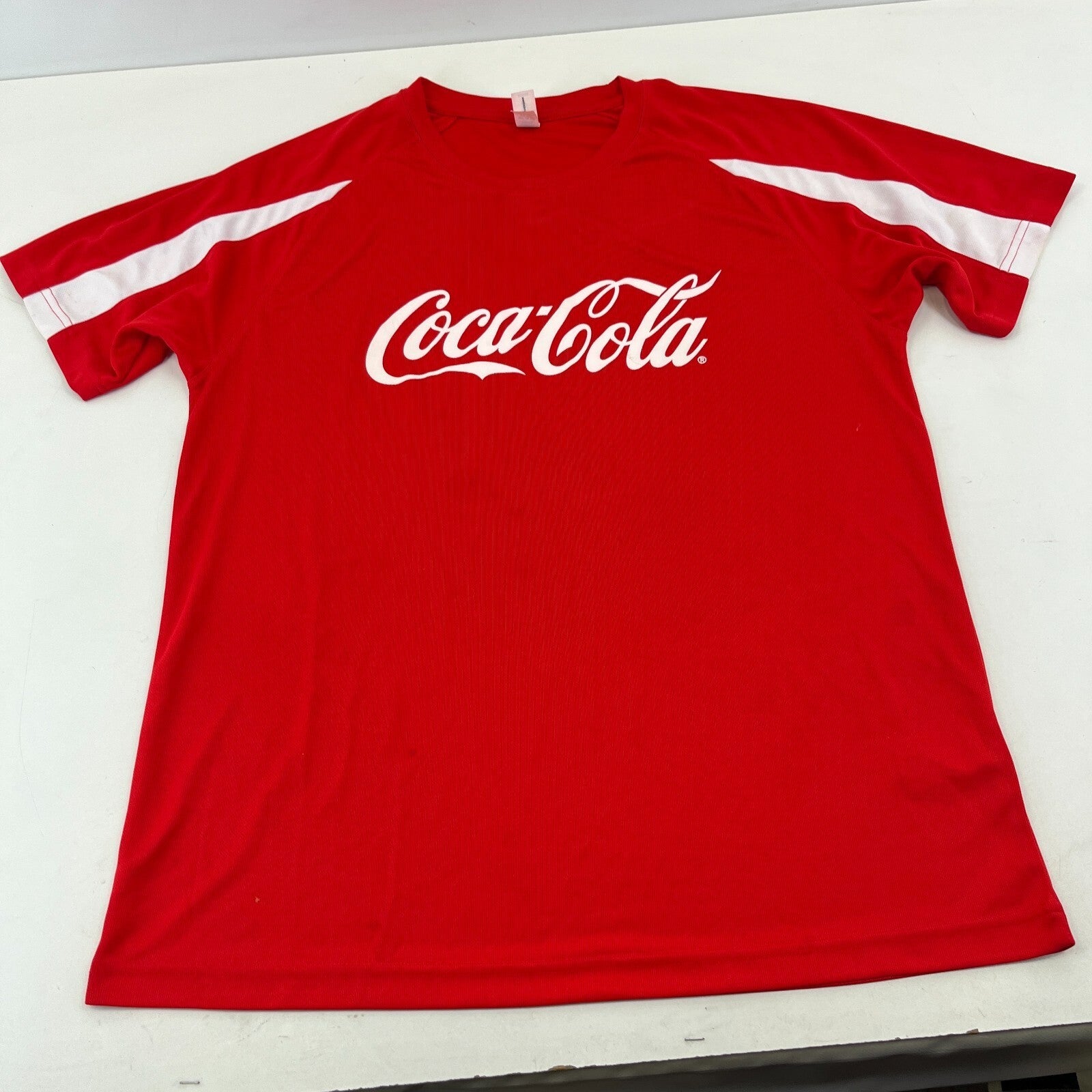 AWDis Retro Coca-Cola Football Shirt Jersey Red & White size XL