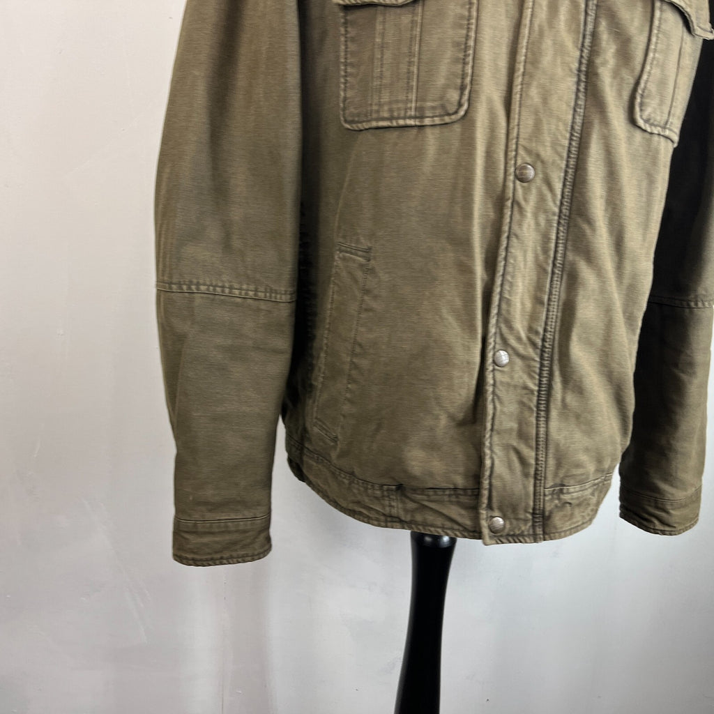 Levi's Vintage Quilted Cotton Khaki Bomber Trucker Jacket Mens size XL