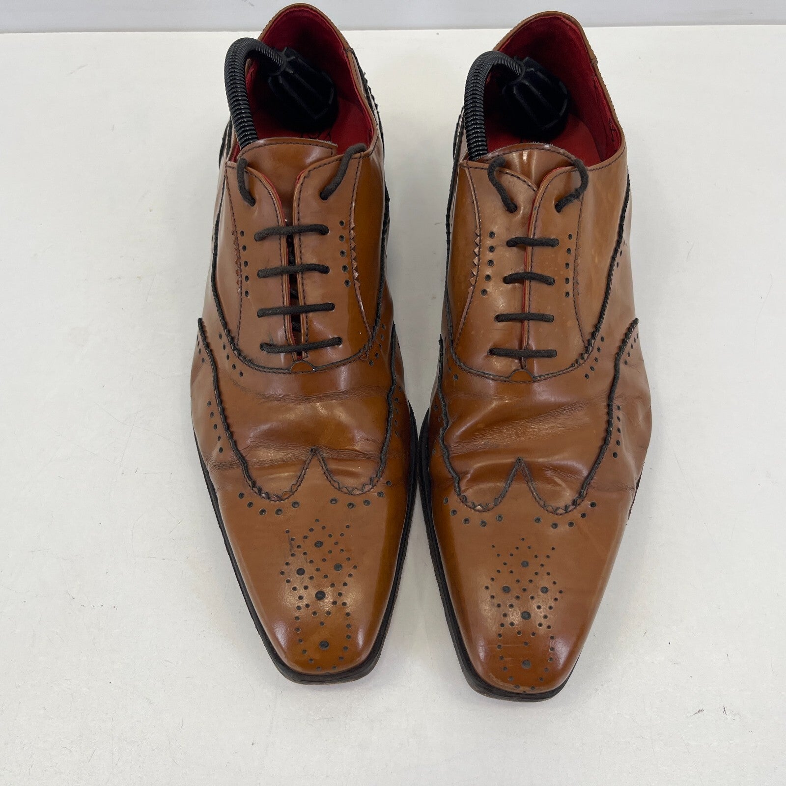 Jeffery West Muse Brown Leather Wingtip Shoes UK 9 EU 43 US 10