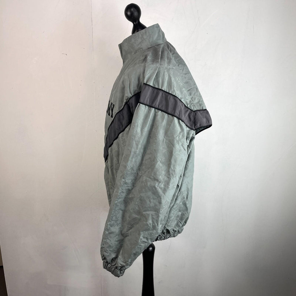 US Army Bomber Jacket Grey Digital Print Windbreaker US size Large