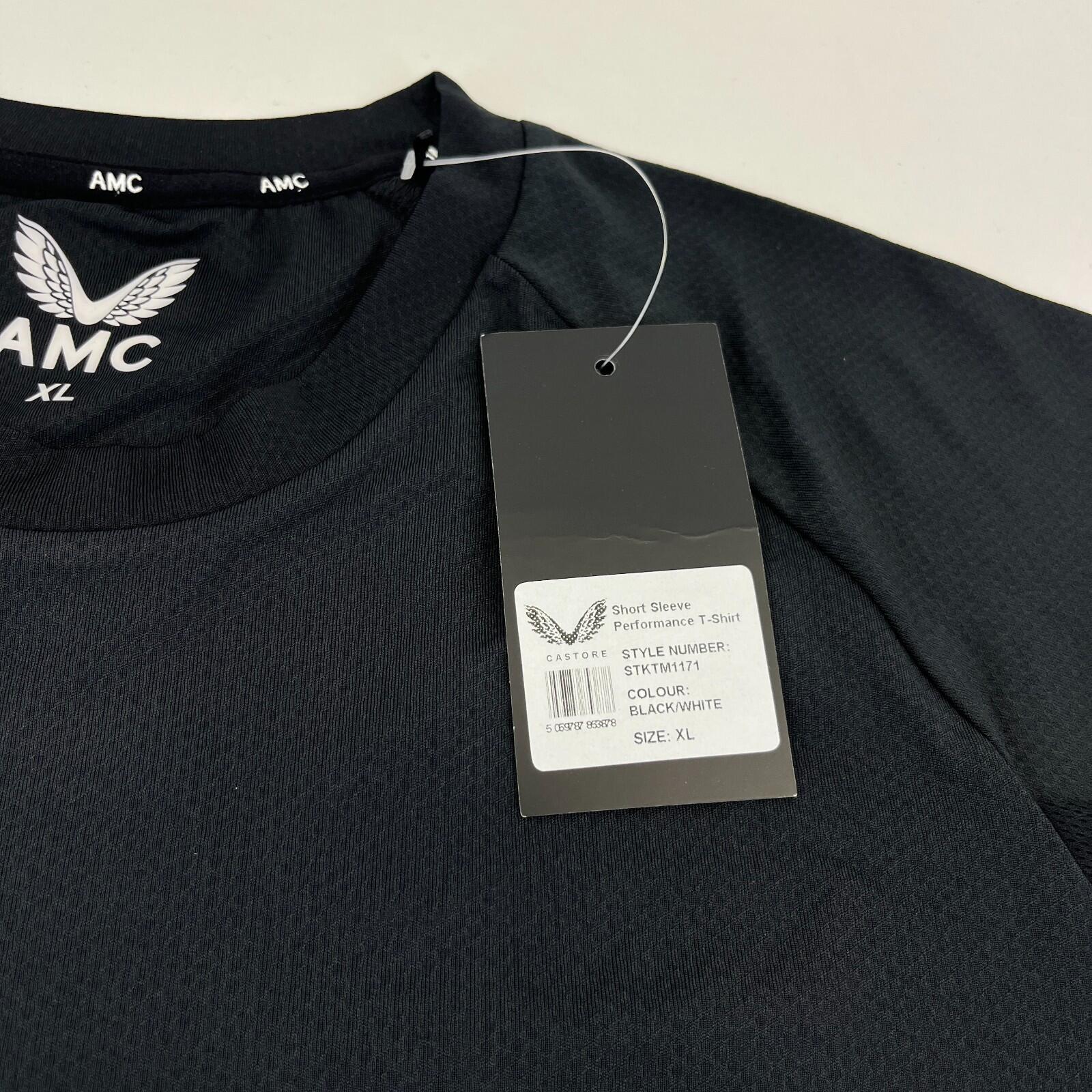 Castore AMC Mens Performance T-Shirt Tennis/Sports Black Short Sleeve size XL