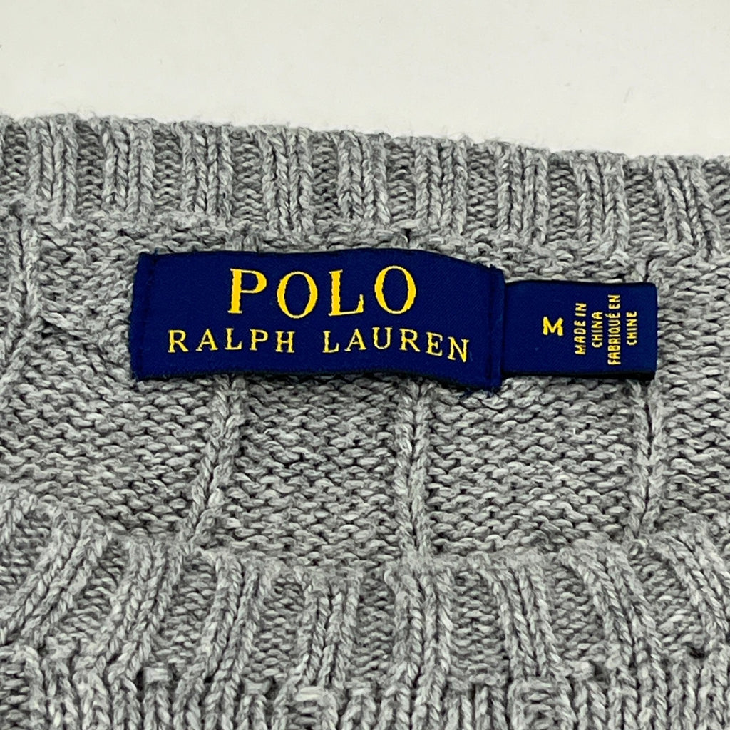 Polo Ralph Lauren 100% Cotton Jumper Men's size M in Grey Crew Neck Sweater