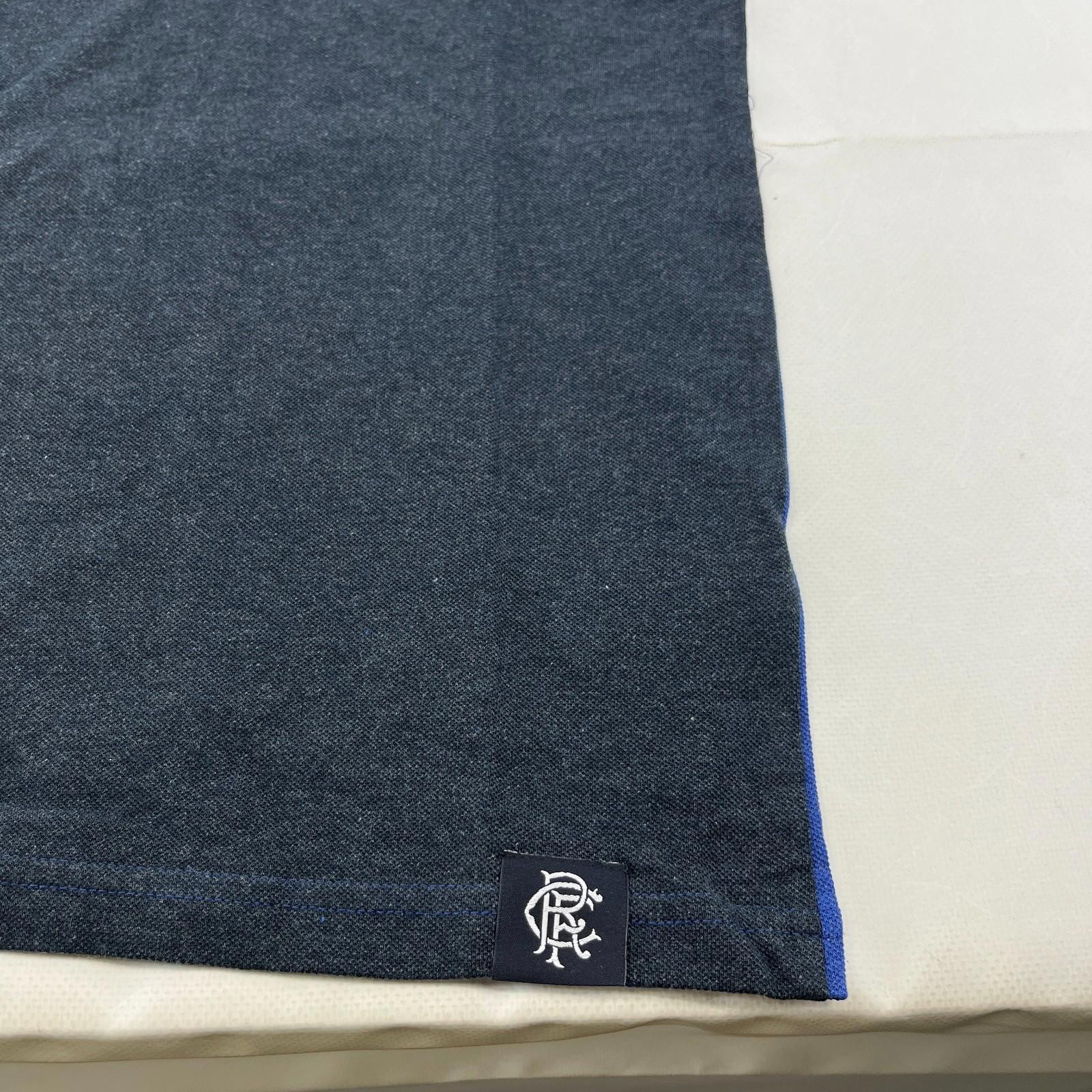 Authentic Glasgow Rangers FC Castore Travel Pique Polo Shirt size S Blue