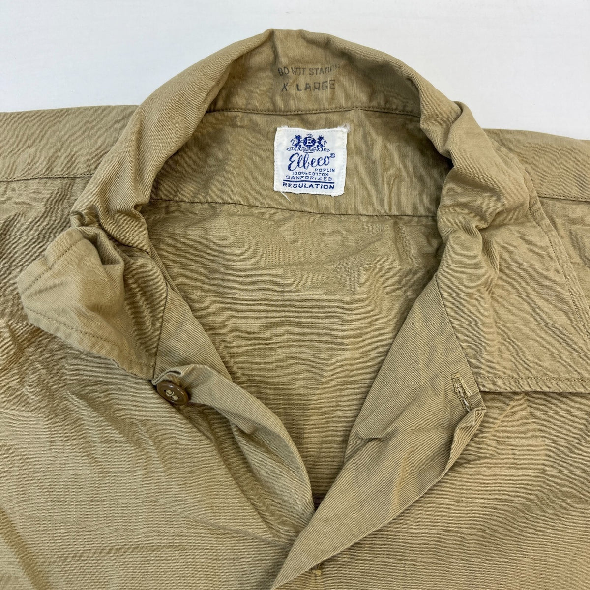Vintage Elbeco USMC Marines Workwear Twill Shirt Short Sleeve US Military XL