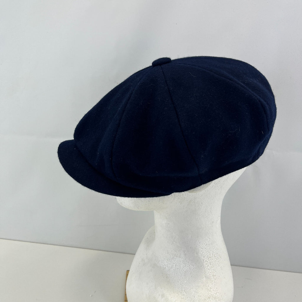 Hammond & Co Patrick Grant Men's Navy Blue Baker Boy Flat Cap size L/XL