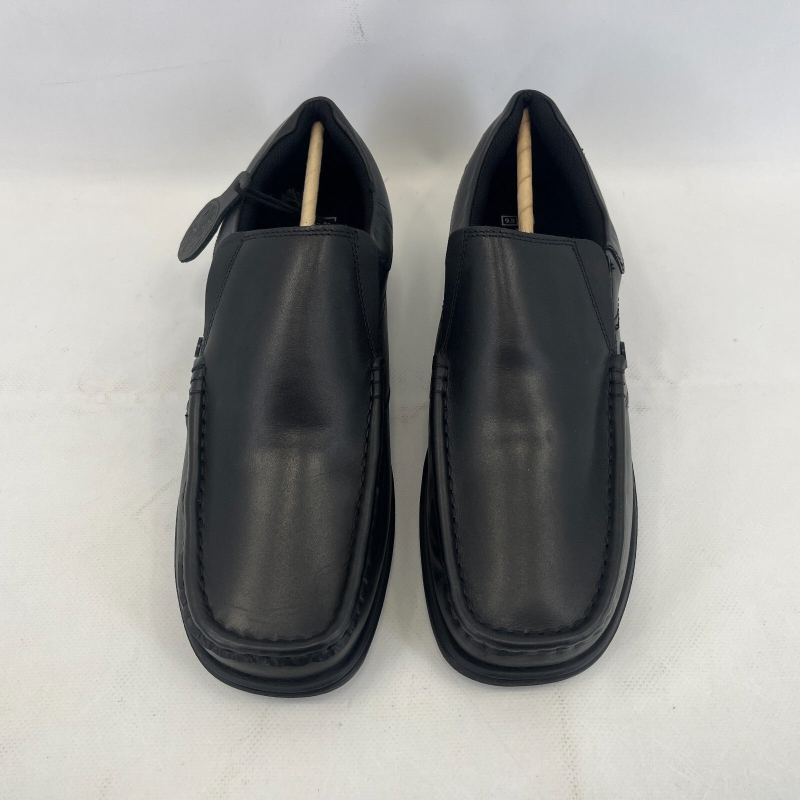 Pretty Green Waltham Slip On Shoes Moccasin Loafers Men's Black Leather size 9.5