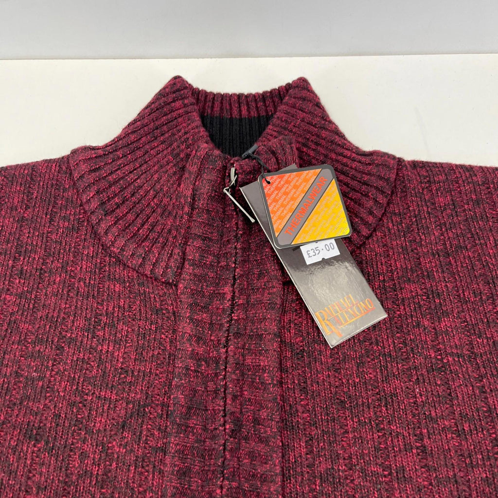 Raphael Valencino Thermal Fleece Lined Jacket Maroon Long Sleeve Mens L - New