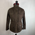 Rydale Women's Quilted Country Wear Jacket with Belt size Large Dark Brown