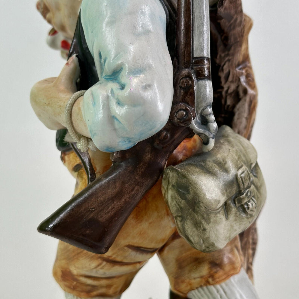 Rare The Hunter Capodimonte Figure Mopping His Brow - Approx 10.5" - VGC