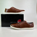 IKON Alton Tan Leather Casual Shoes with White Sole UK size 6 - NEW in Box