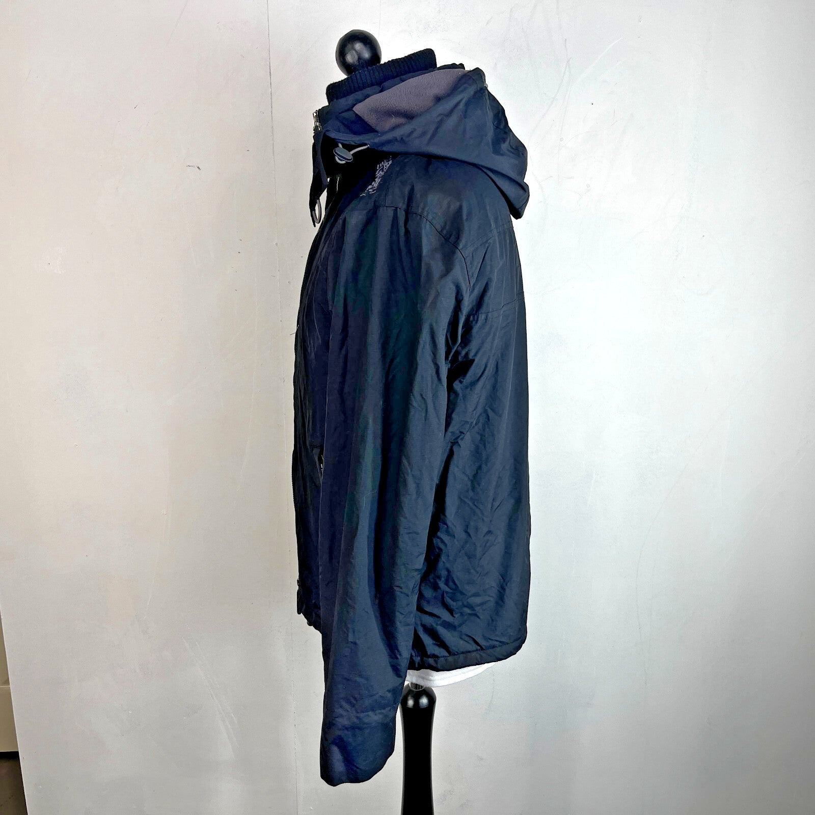 Superdry Original Windcheater Jacket Japan Men’s size Large Black Fleece Lined