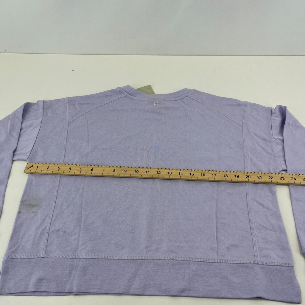 Sweaty Betty After Class Crop Sweatshirt Lilac Heather Purple size Small