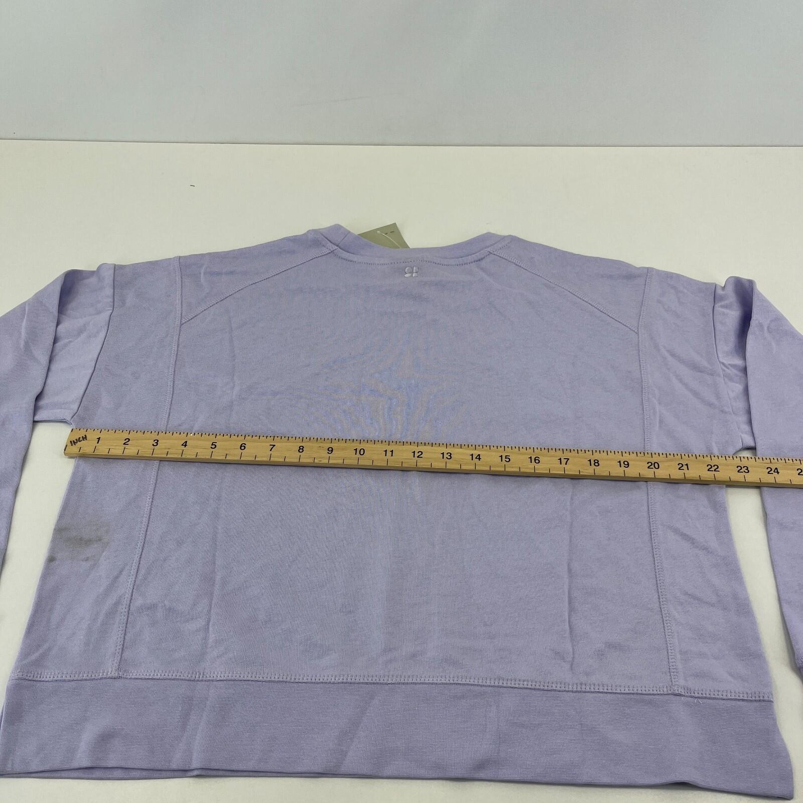 Sweaty Betty After Class Crop Sweatshirt Lilac Heather Purple size Small
