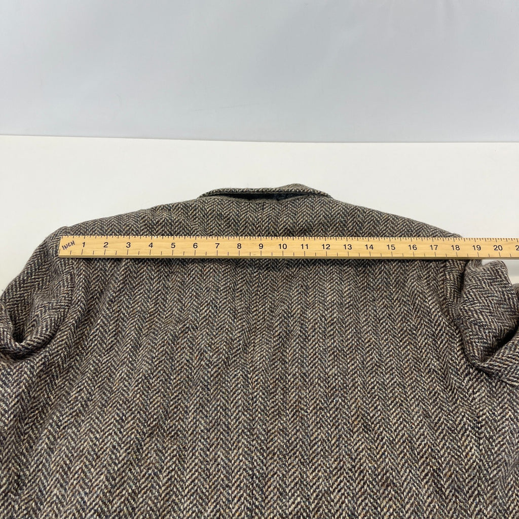 Crombie Men's Brown Herringbone Pure Wool Blazer size Medium