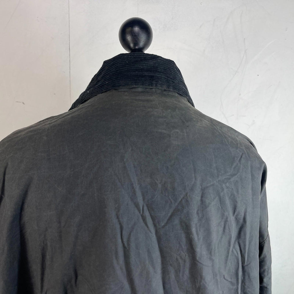 Mc Orvis Wax Jacket Mens size XL Black Waxed Riding Outdoor Coat England