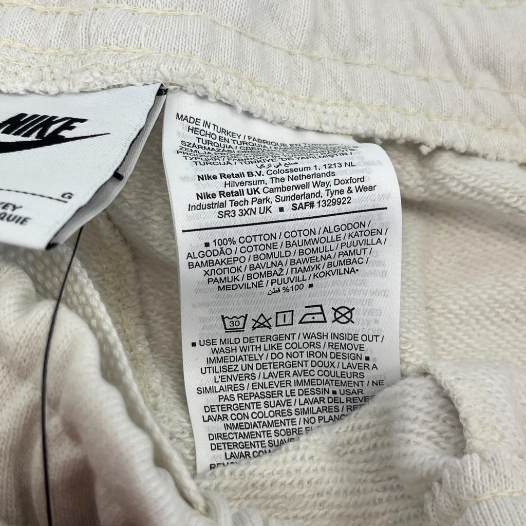 Nike Men's 100% Cotton Joggers Track Pants size Large in White