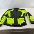 Crane Road Motorcycle Jacket Mens Black/Fluro with Removable Lining size XL