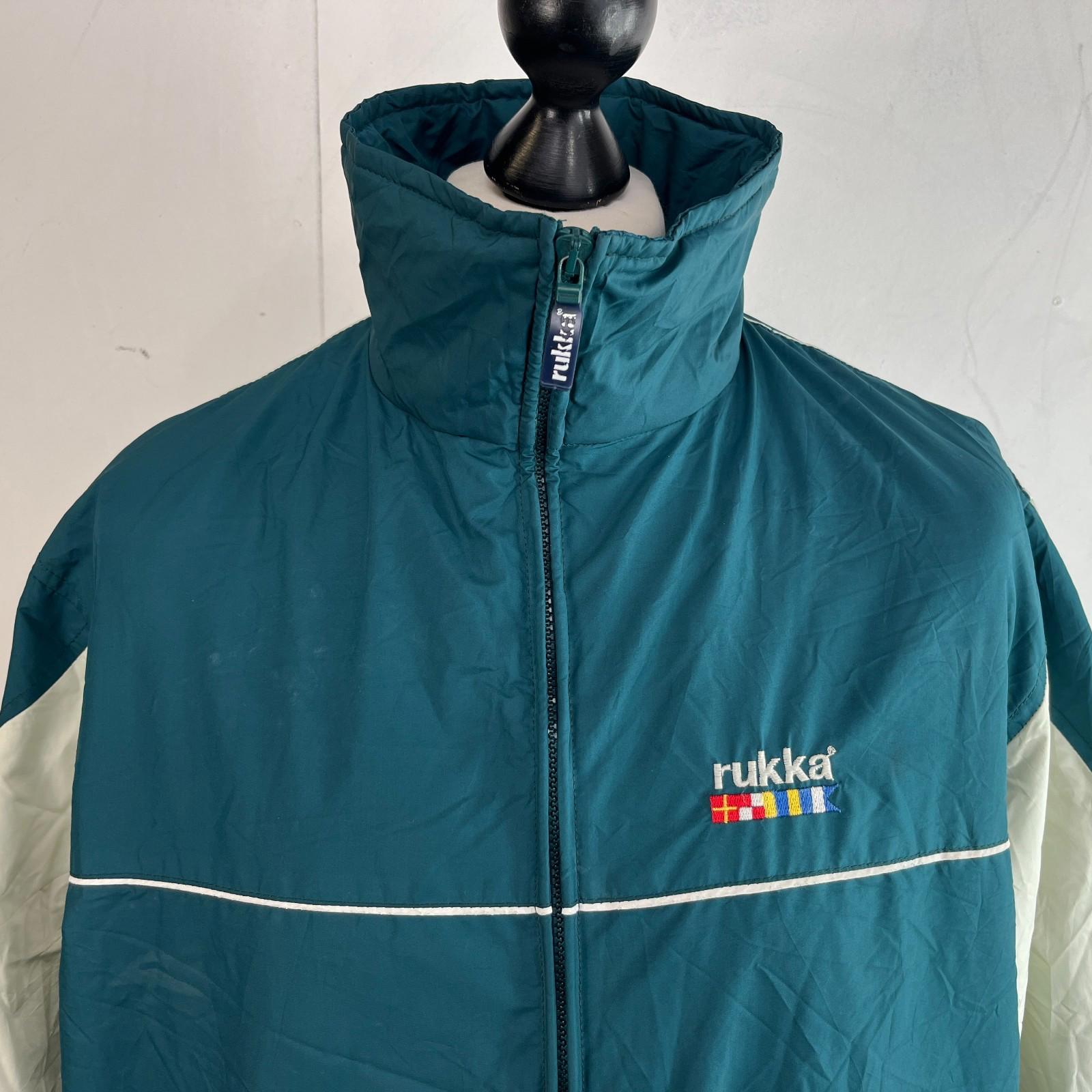 Rukka Men's Casual Jacket Teal Green Windbreaker size Large Oversized