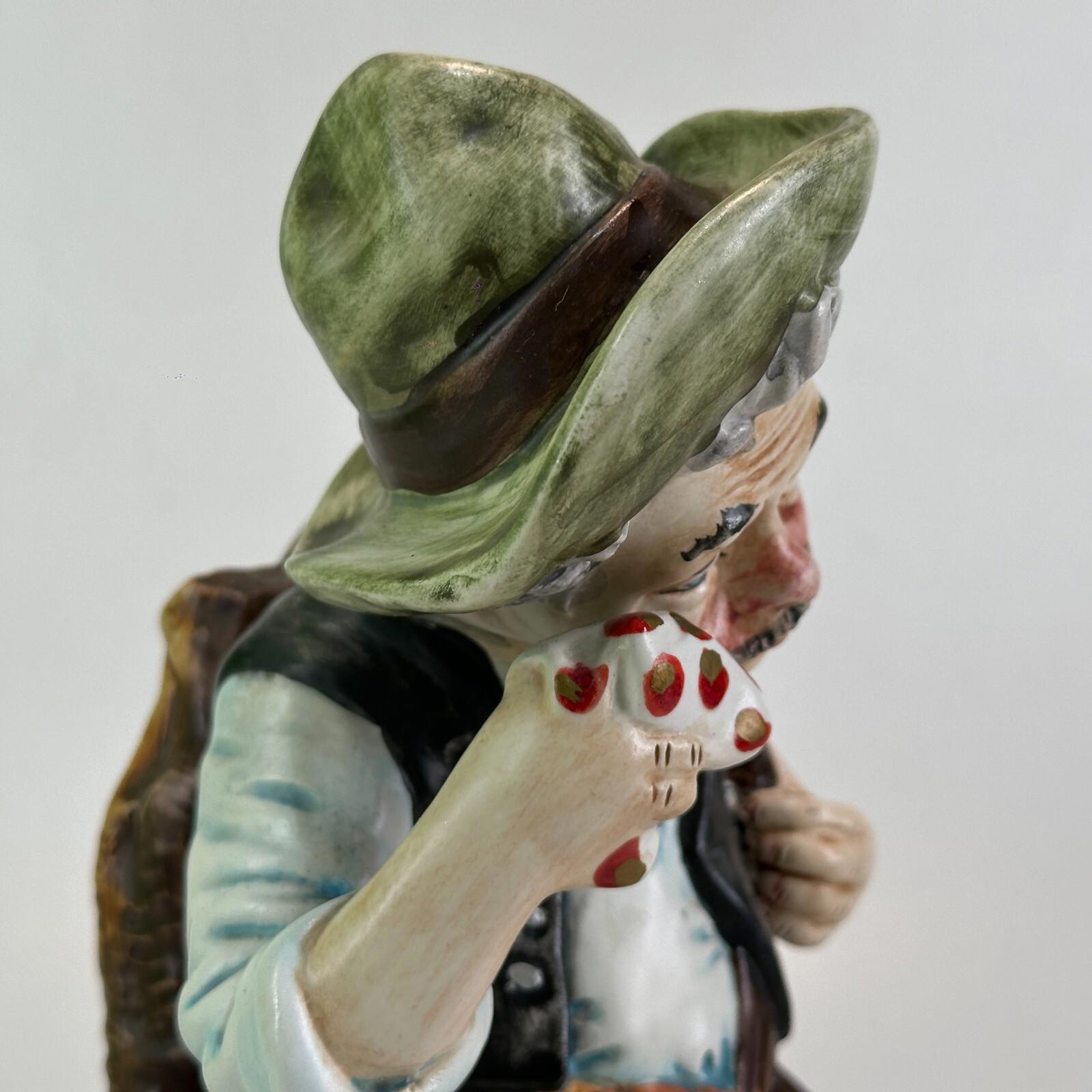 Rare The Hunter Capodimonte Figure Mopping His Brow - Approx 10.5" - VGC