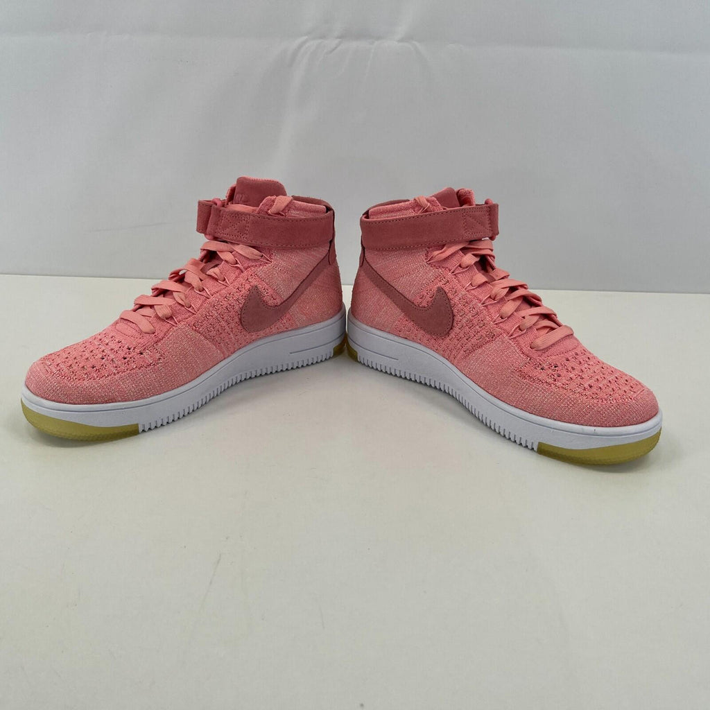 Nike Air Force One 1 Flyknit Hi Top in Salmon Pink size UK 6 EU 40 - 818018-802