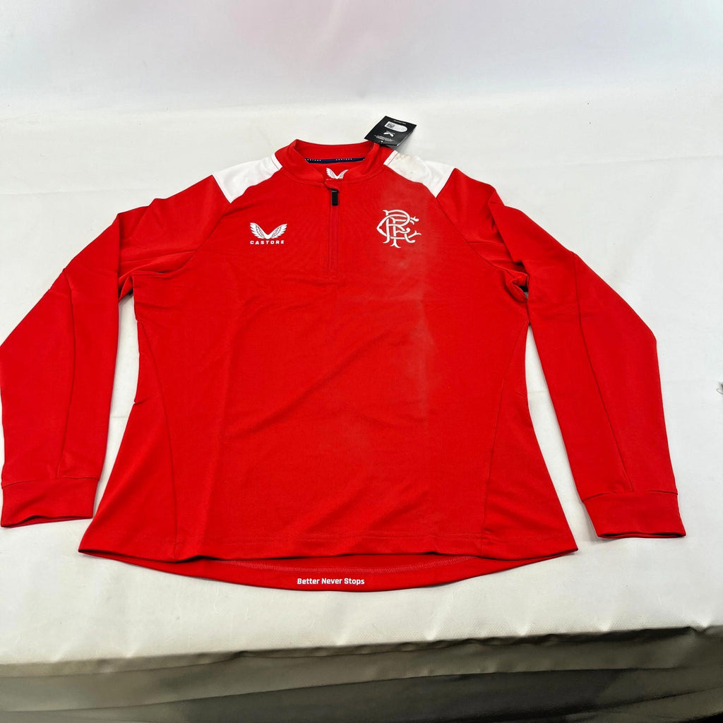 Rangers Castore Match Day Quarter Zip Top Women's size 14 Red - See Details
