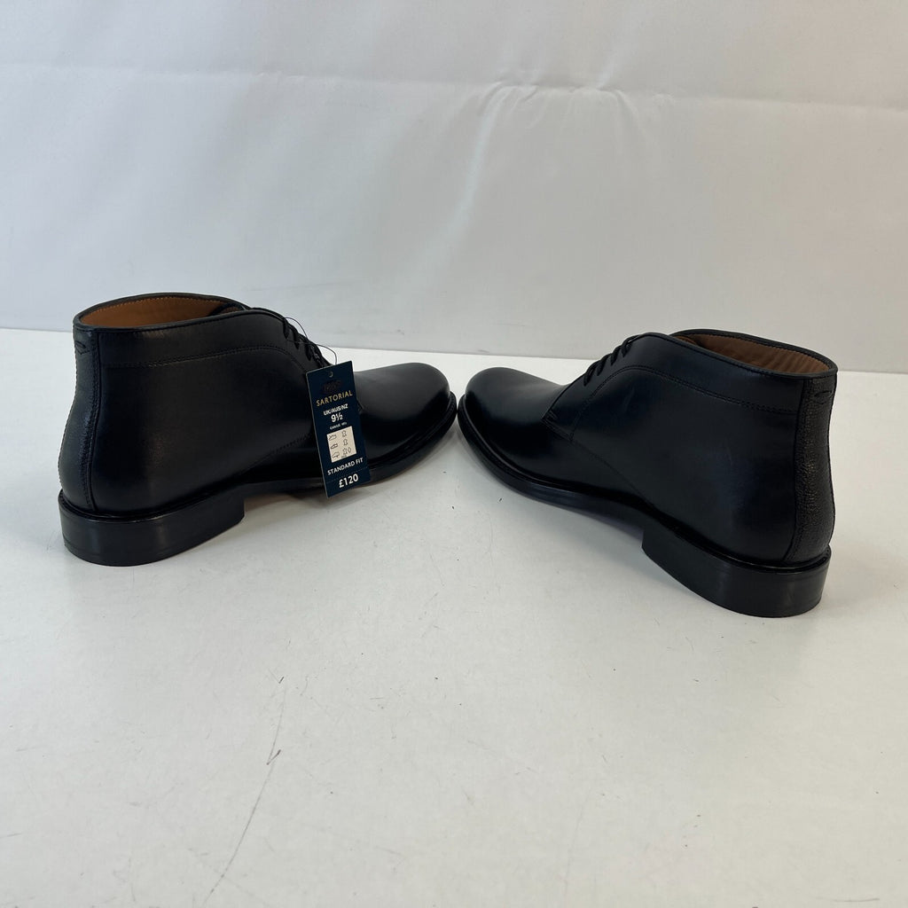 Marks and Spencer Sartorial Black Leather Smart Luxury Boots UK 9.5 RRP £120 New