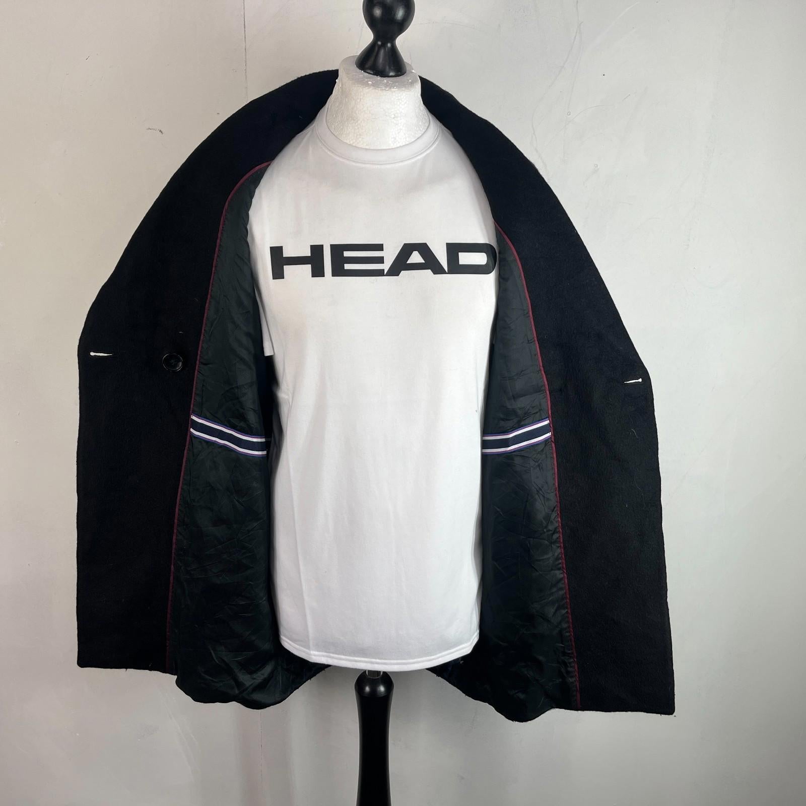 Tommy Hilfiger Women's Mohair Blend Coat Jacket size S Oversized Black