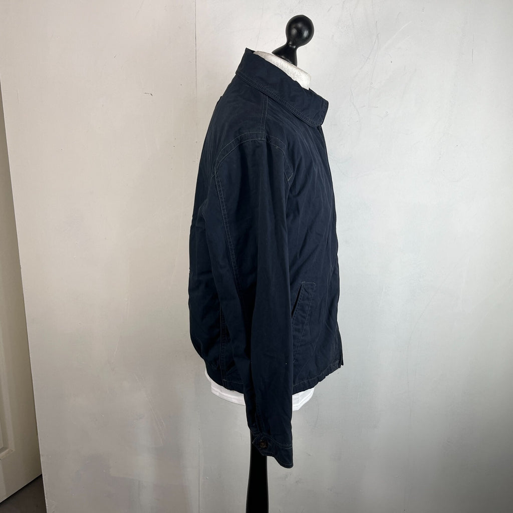 Vintage Tommy Hilfiger Y2K Chino Jacket Navy Blue Cotton Men's size Large