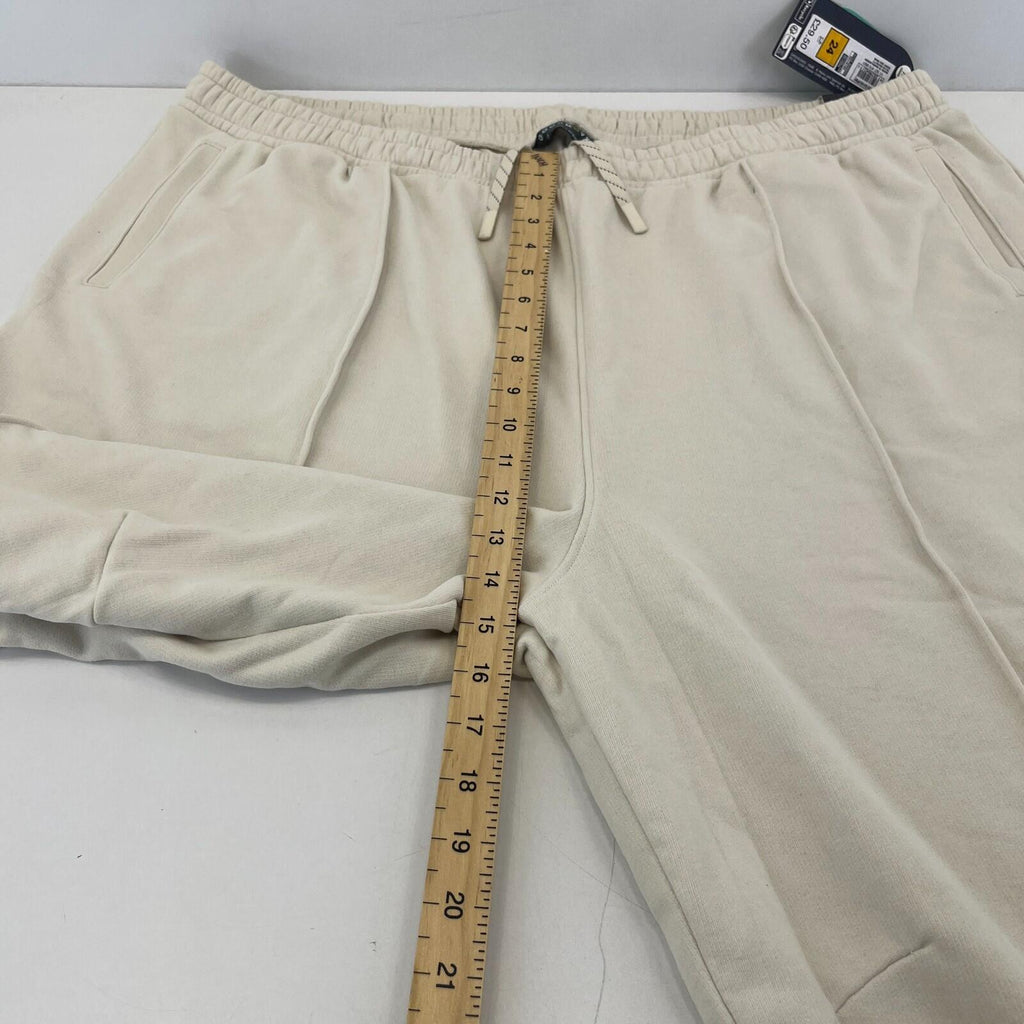 M&S Ladies Goodmove Parachute Joggers Cuffed Trousers Pants Cream UK size 24 New