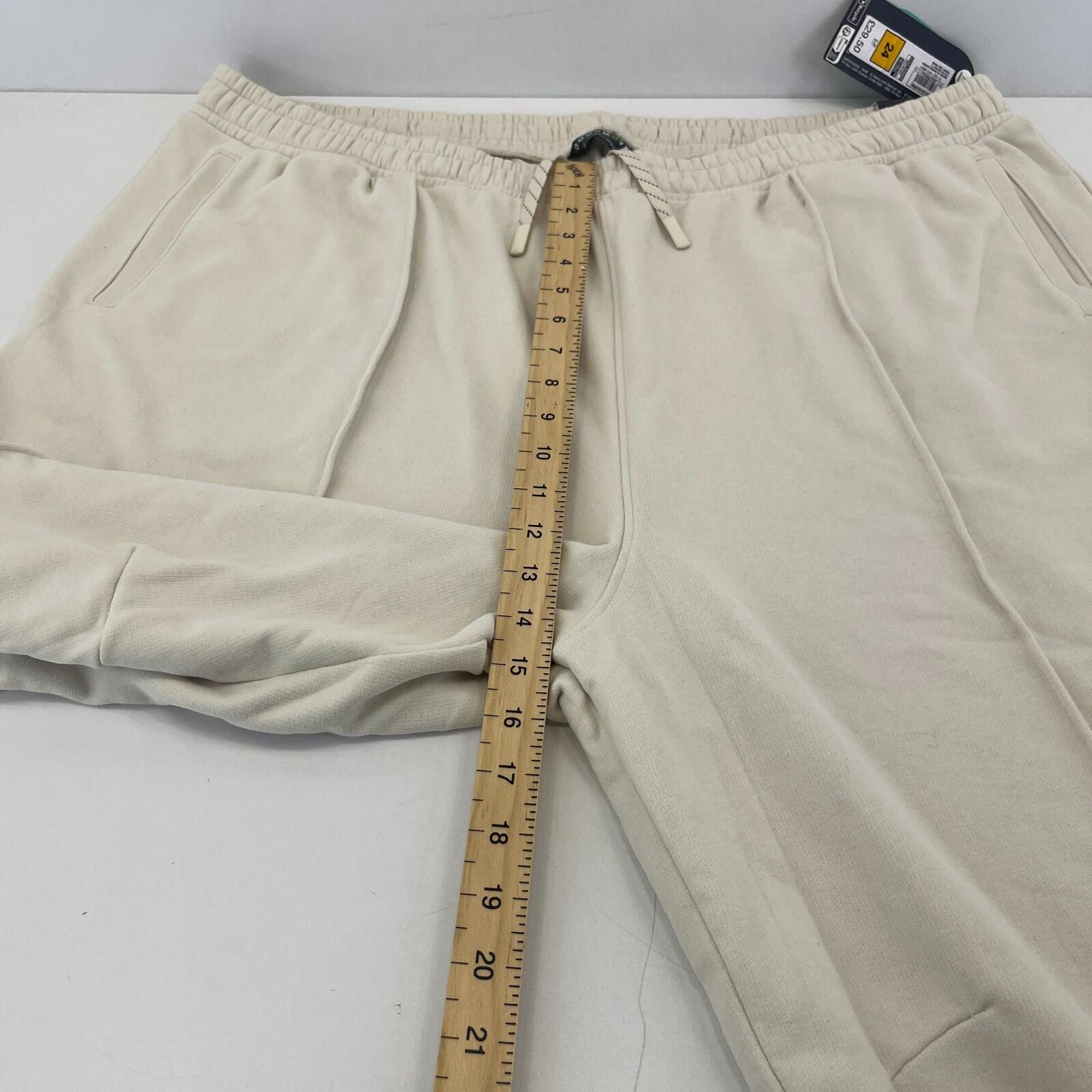 M&S Ladies Goodmove Parachute Joggers Cuffed Trousers Pants Cream UK size 24 New