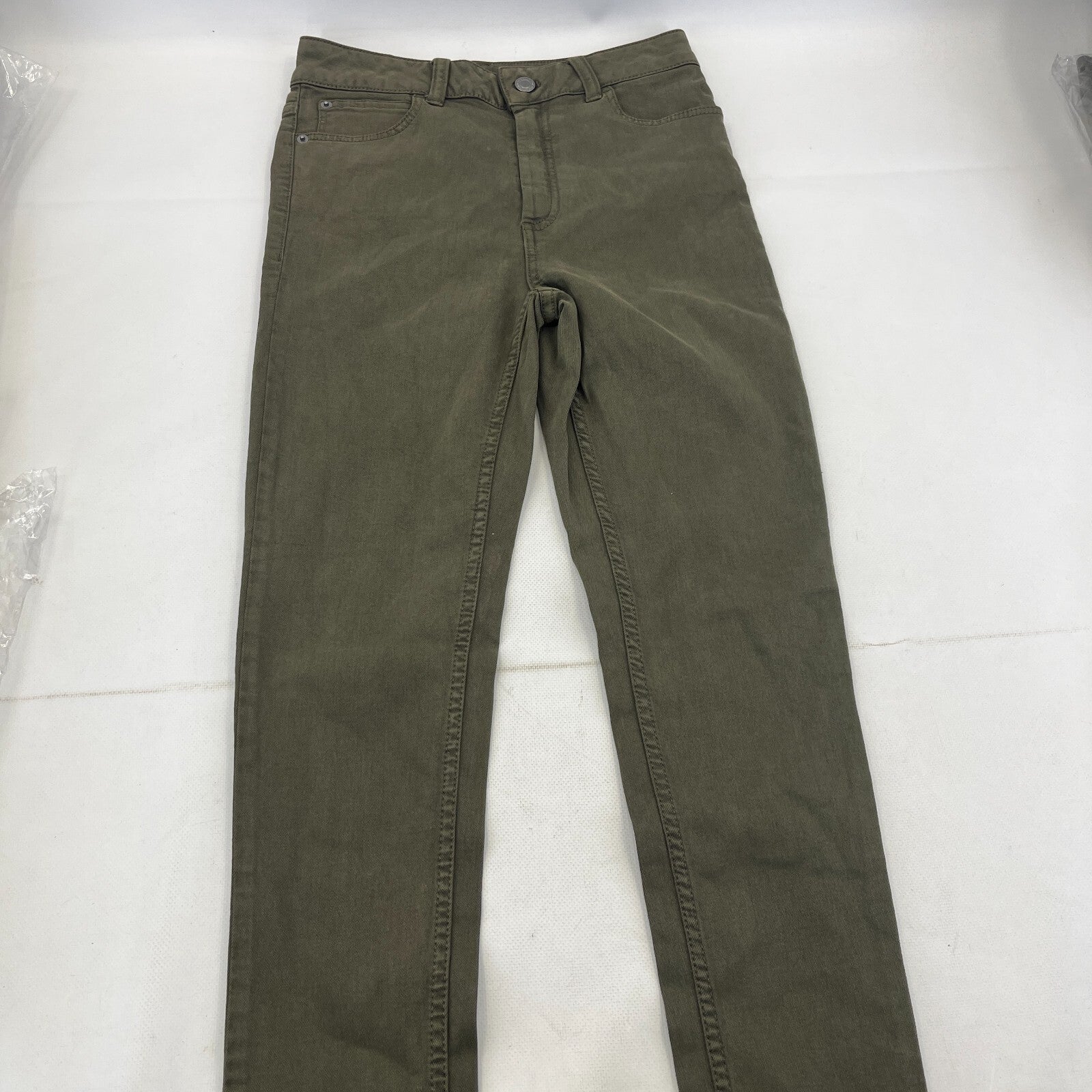 Marks & Spencer Khaki Green Super Skinny Jeans UK Women's size 8R - NWOT