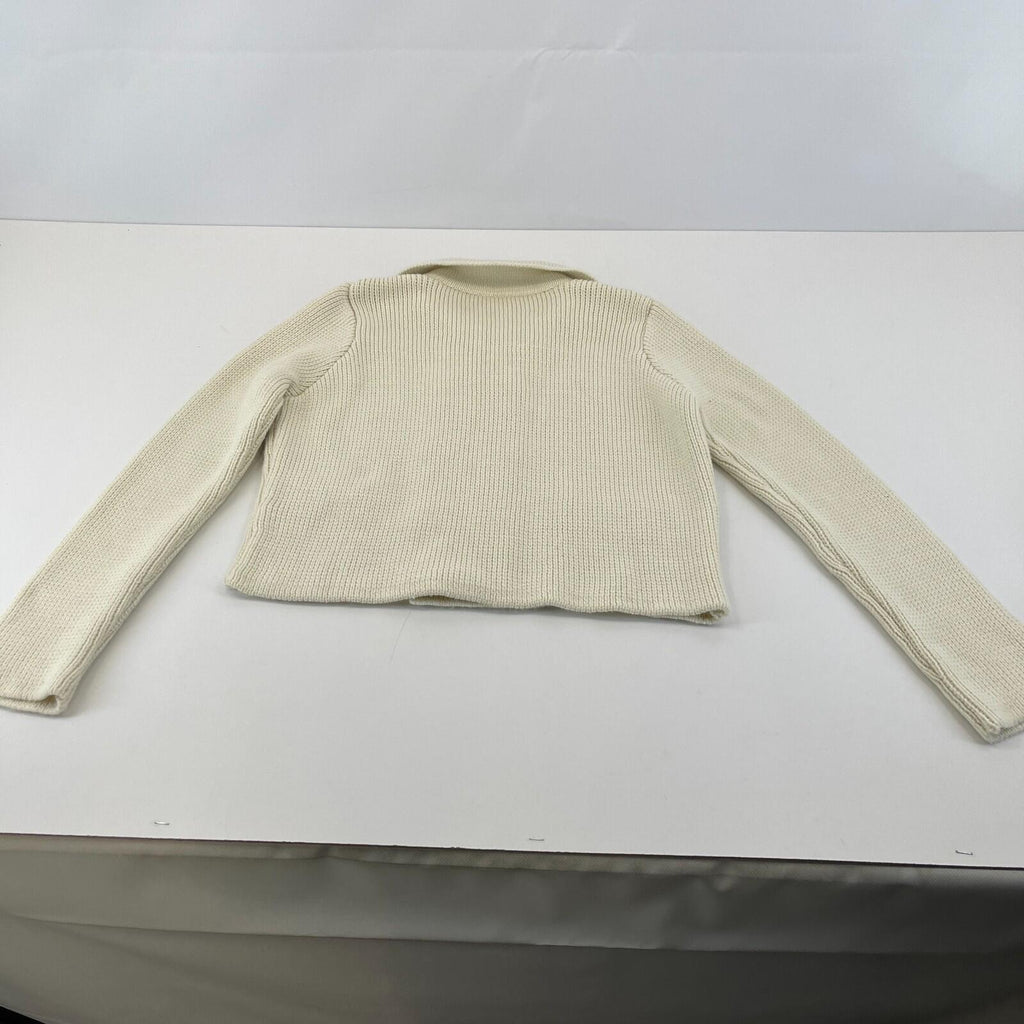 Zara Double Breasted Cardigan in Ivory White size Medium