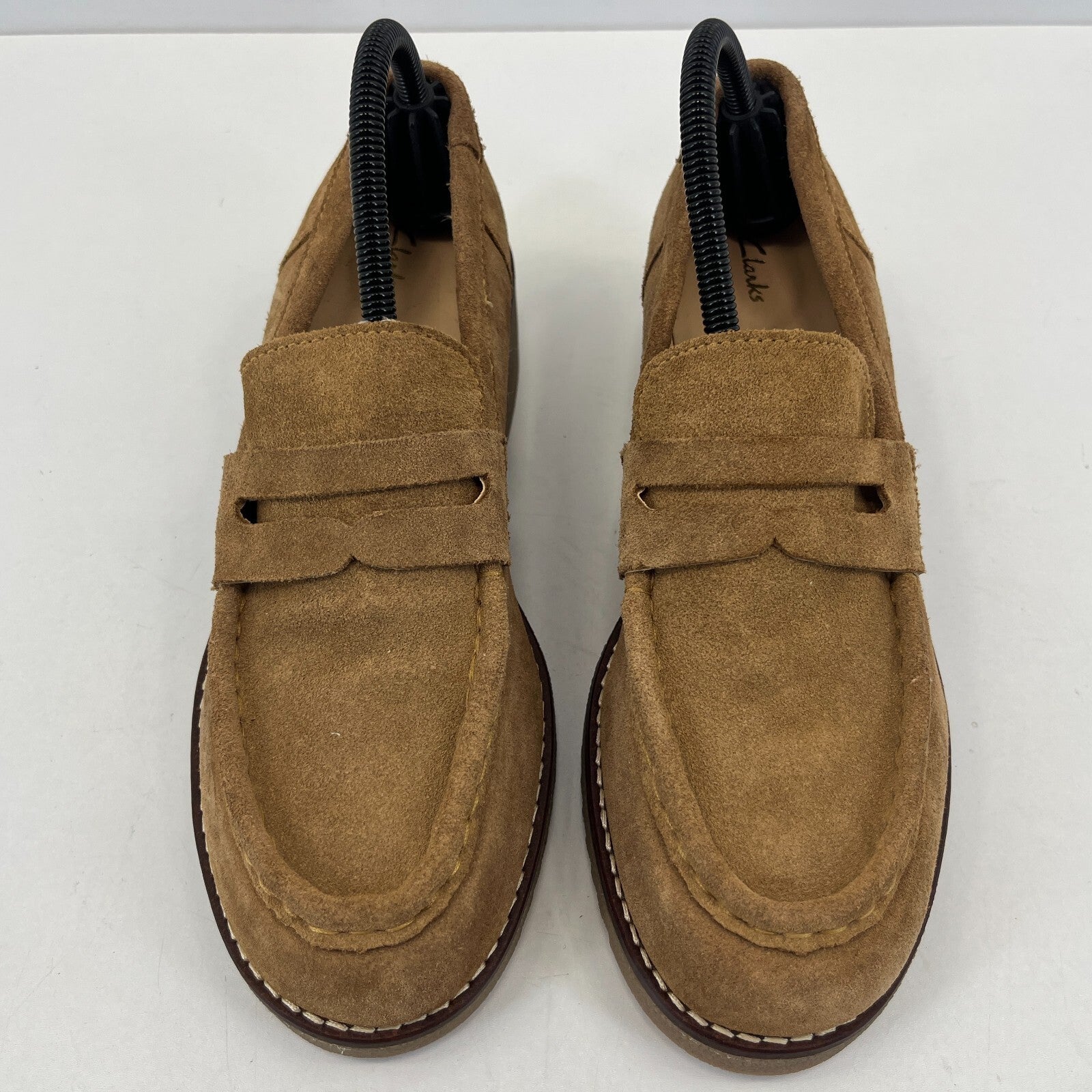 Clarks Eden Women's Suede Moccasin Shoes Tan Brown Slip On UK 6.5 EU 40 - NWOB