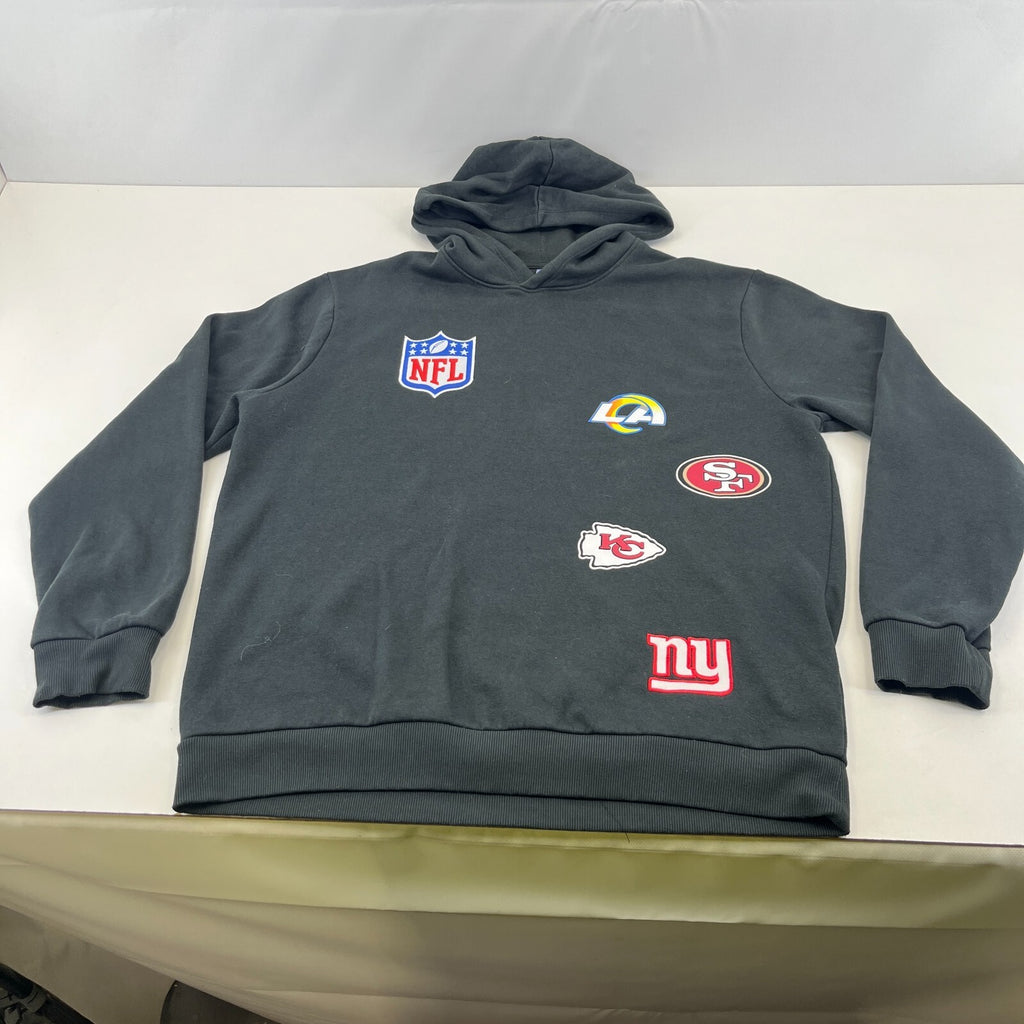 NFL Multi Teams League Hoodie with Back Print in Black Men's size XL