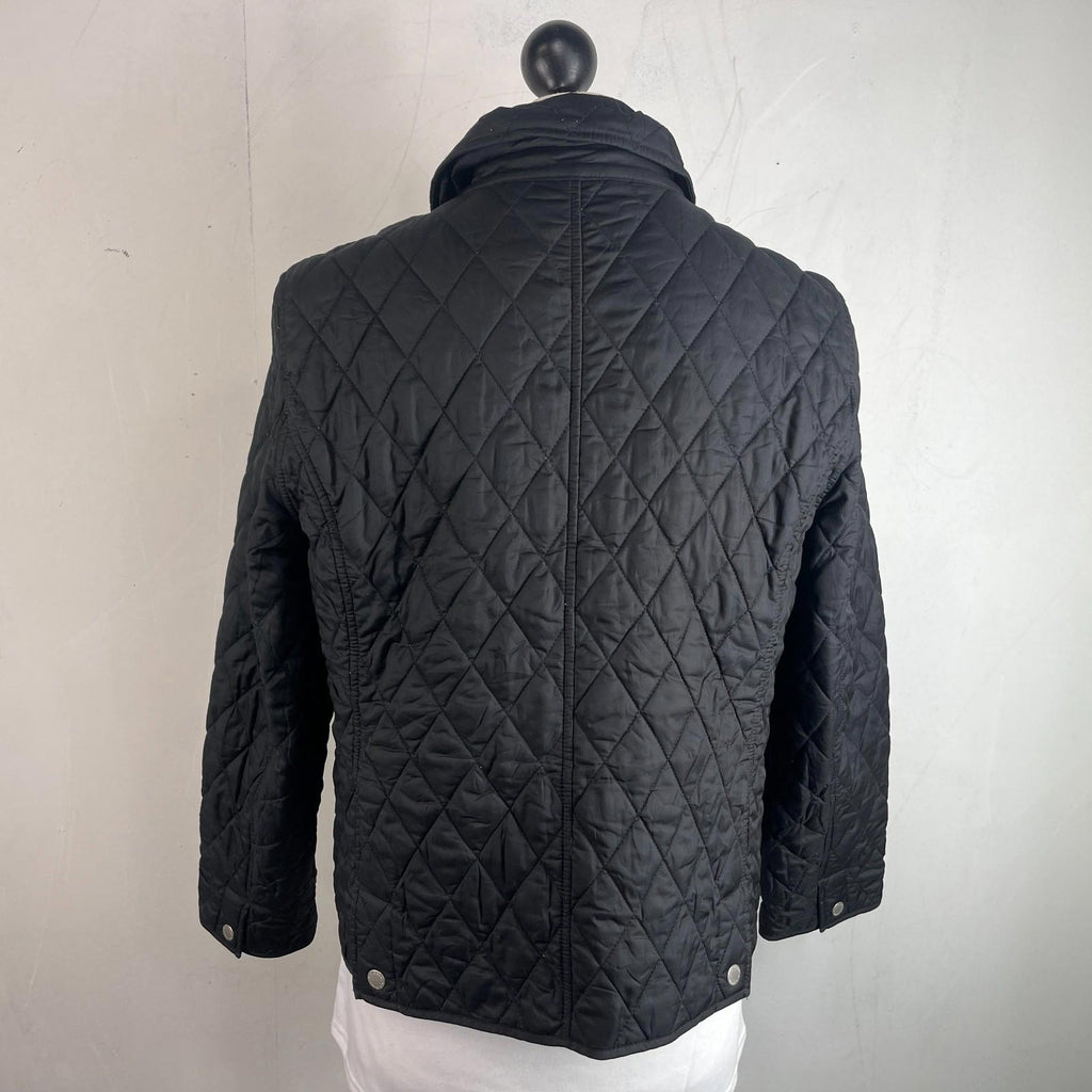 L.L Bean Women's Quilted Jacket size Large in Black Argyll