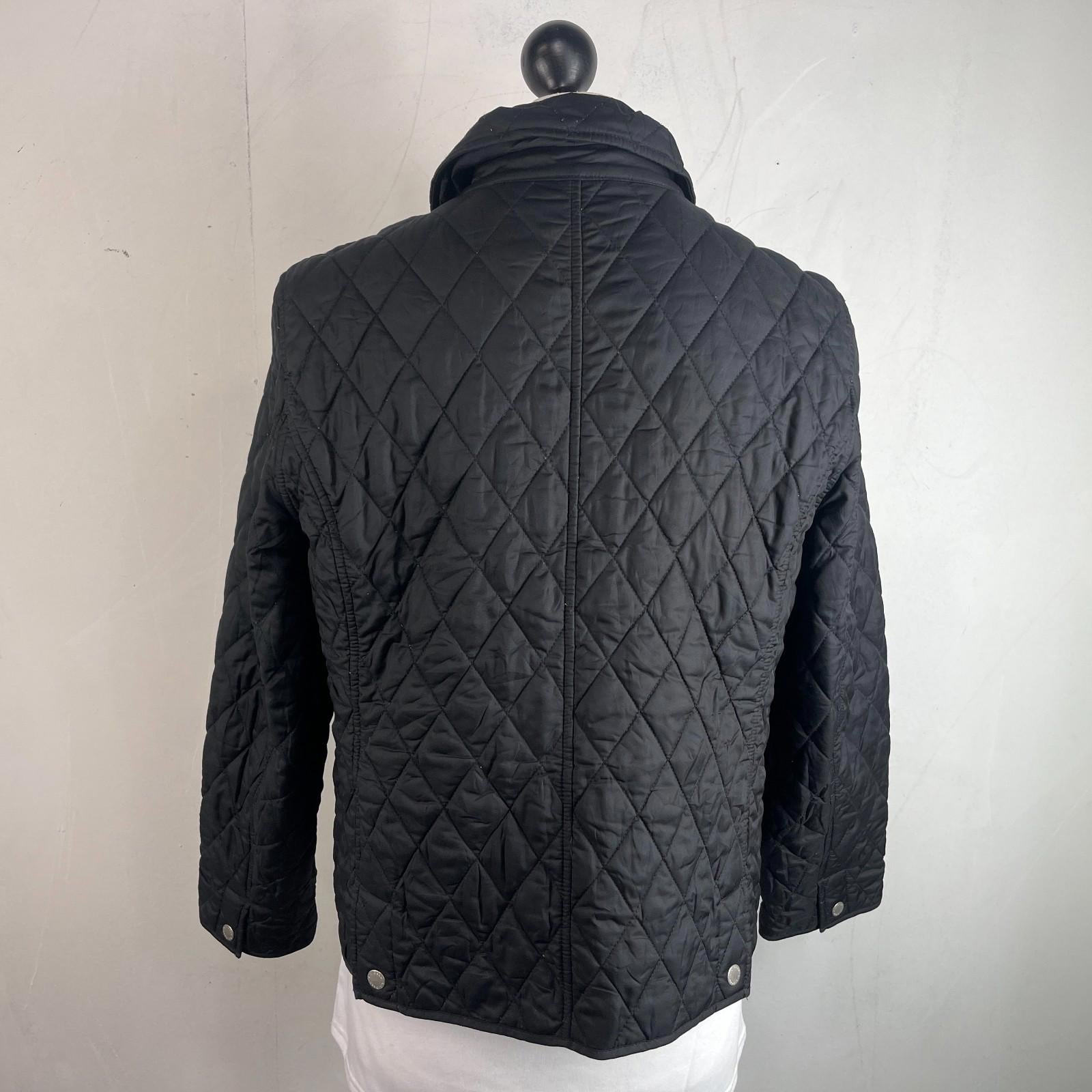 L.L Bean Women's Quilted Jacket size Large in Black Argyll