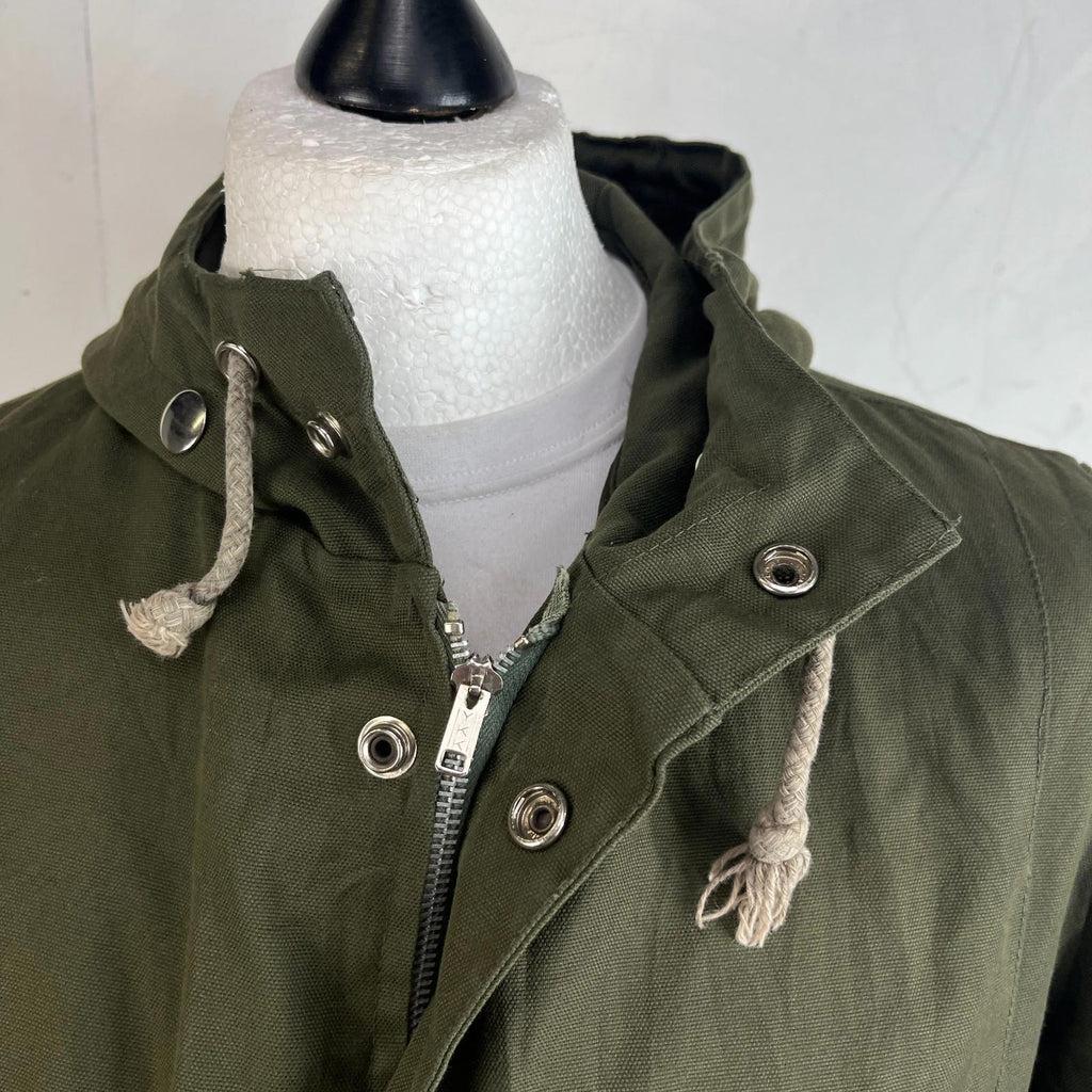 Vtg 80s Women's Bundeswehr German Army Parka Jacket Olive Green & Liner size L
