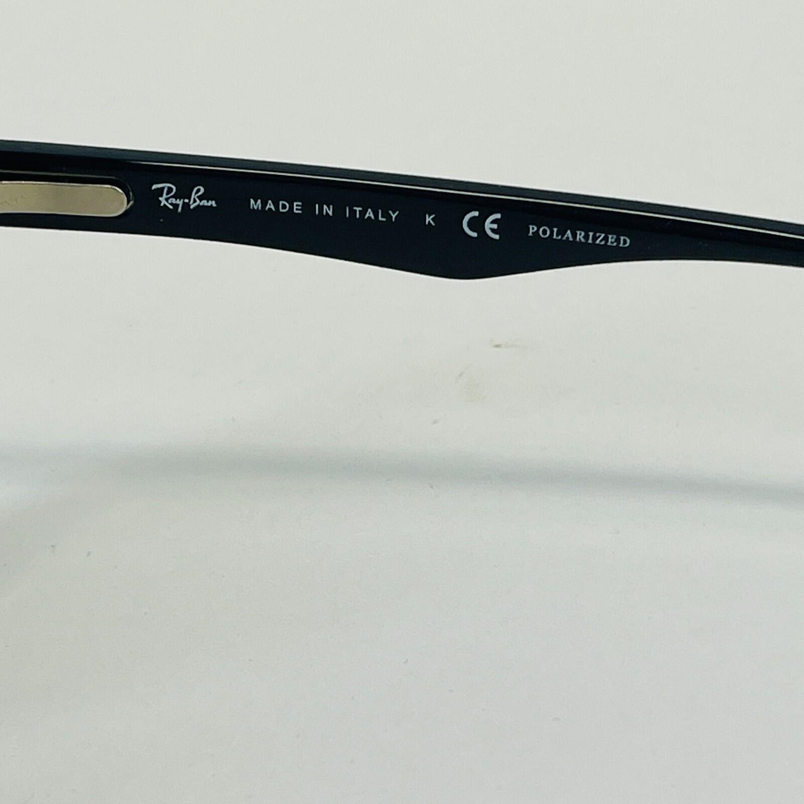 Ray-Ban RB4140 601/58 49020 Polarized Black Sunglasses Crystal Green 49mm Lenses