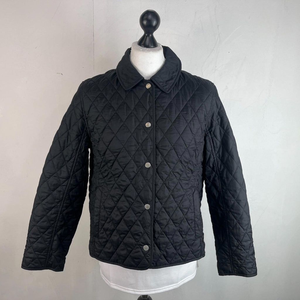 L.L Bean Women's Quilted Jacket size Large in Black Argyll