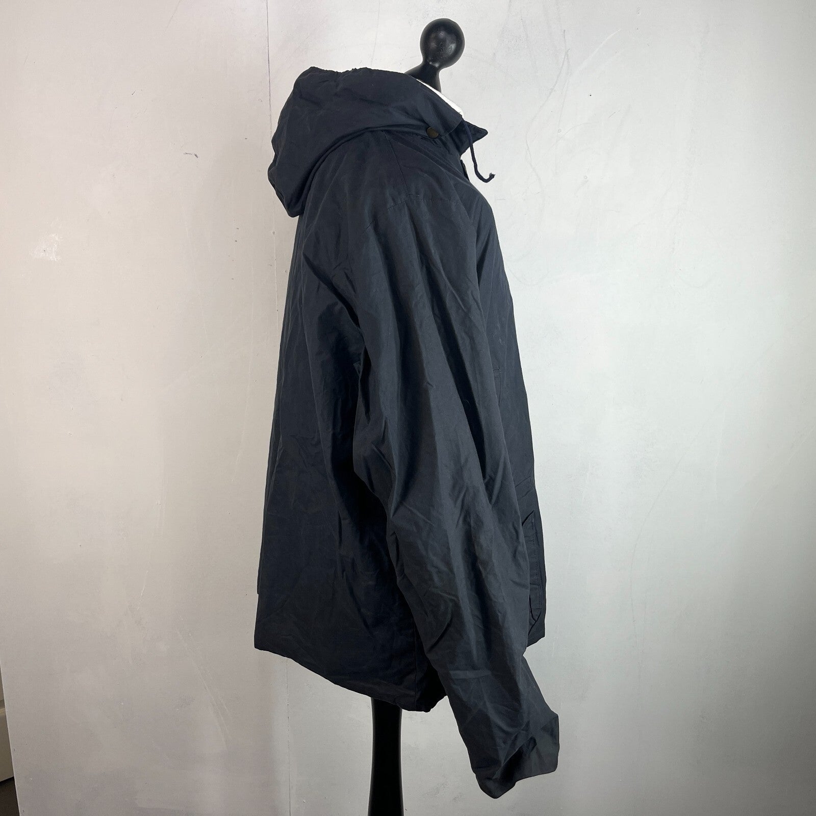 Royal Spencer Mens Wax Hunting/Farming Jacket in Black with Hood size 54 (L)