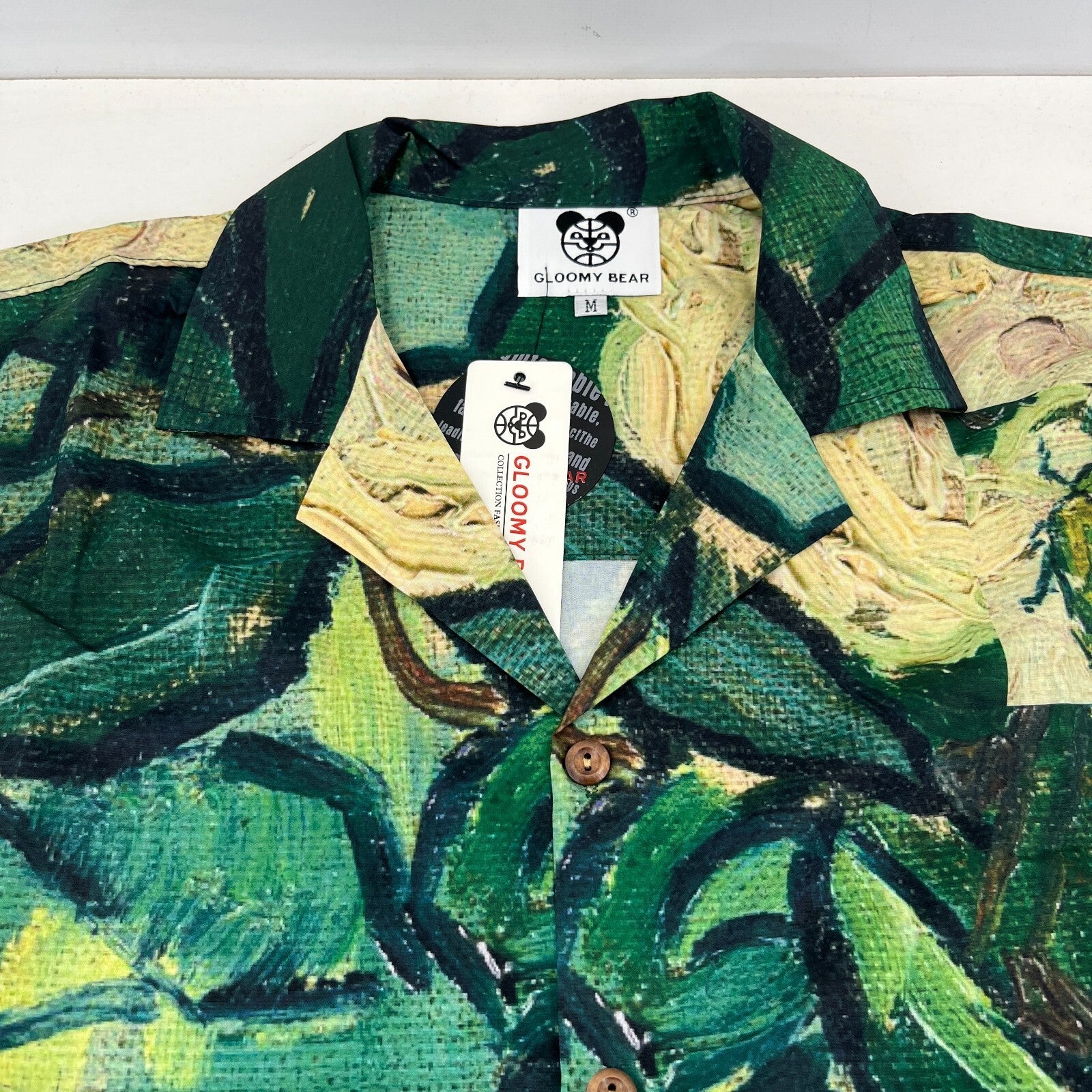 Gloomy Bear AOP Short Sleeve Shirt Forest Jungle Print size M - Sh*te Shirt