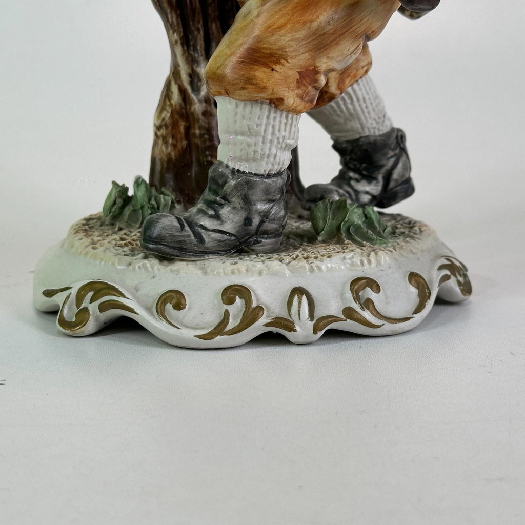 Rare The Hunter Capodimonte Figure Mopping His Brow - Approx 10.5" - VGC