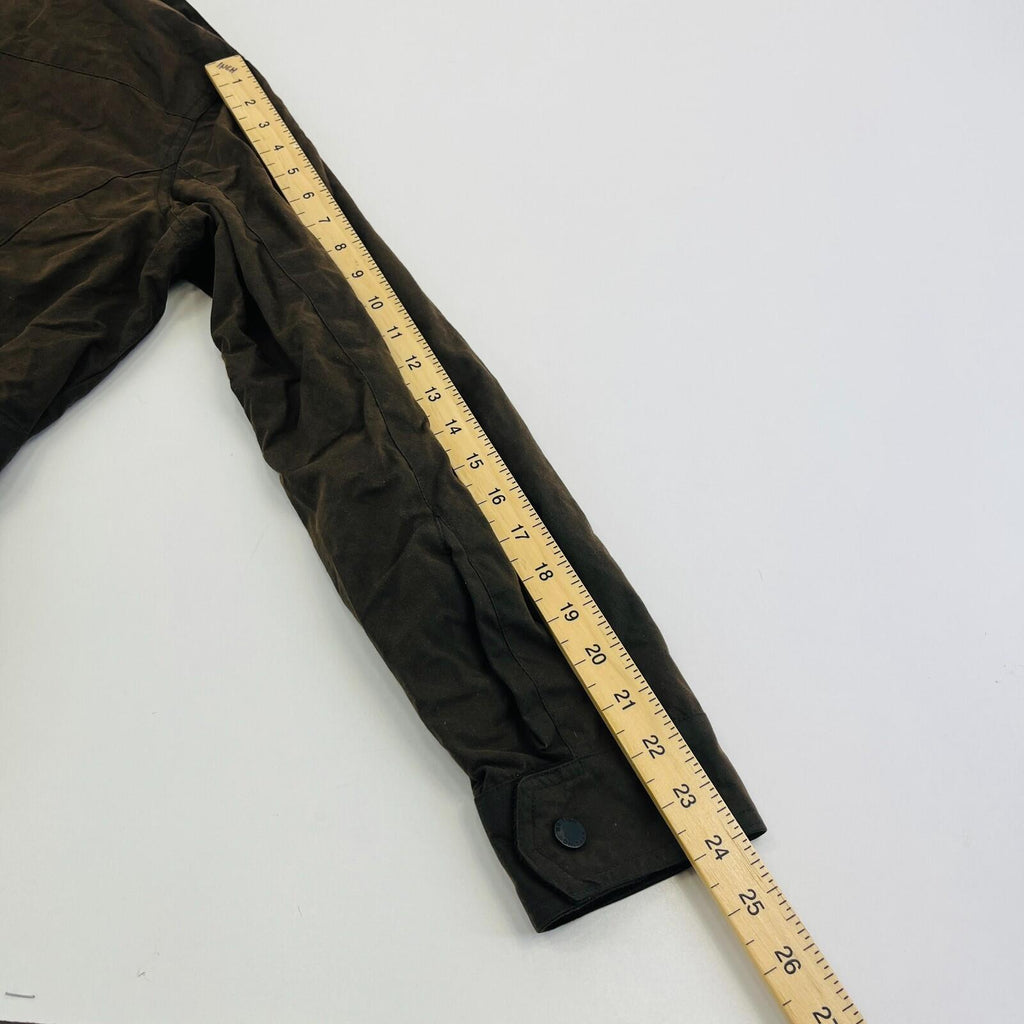 Crane Womens Waxed Cotton Jacket with Belt in Brown size Medium