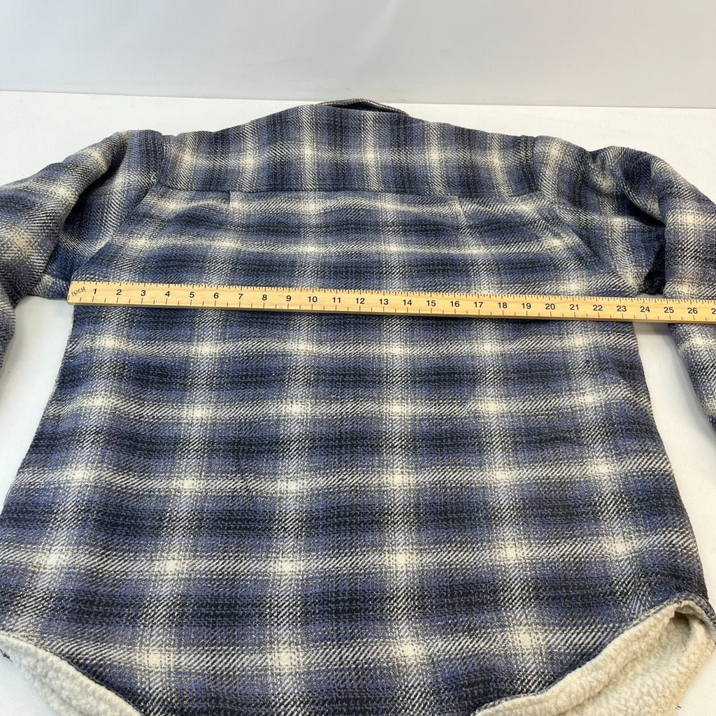 Evolution Men's Insulated Sherpa Lined Shacket Jacket Lumberjack Shirt size M