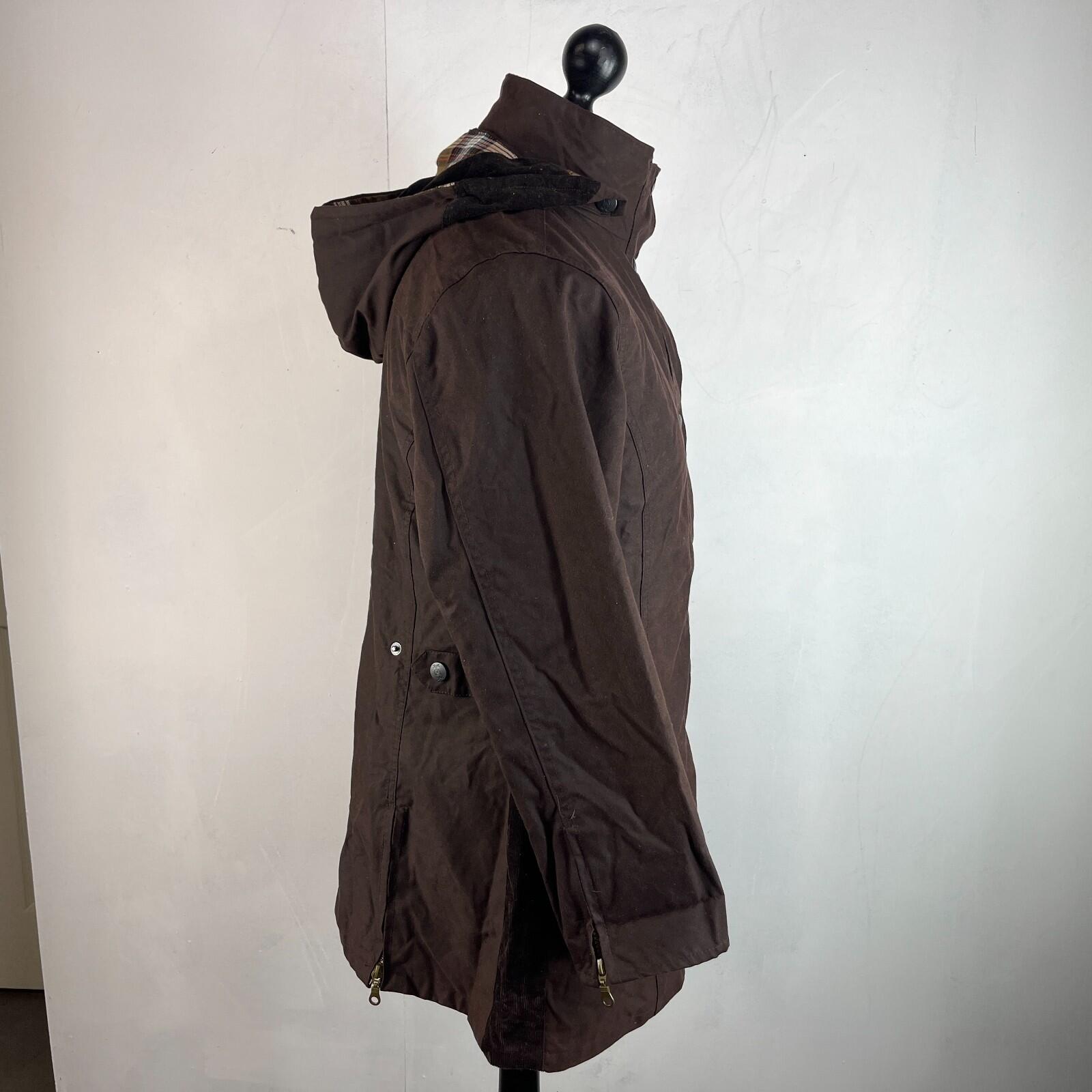 Vintage Hunter Outdoor Wax Jacket Womens 14 Brown Country Coat Made in England
