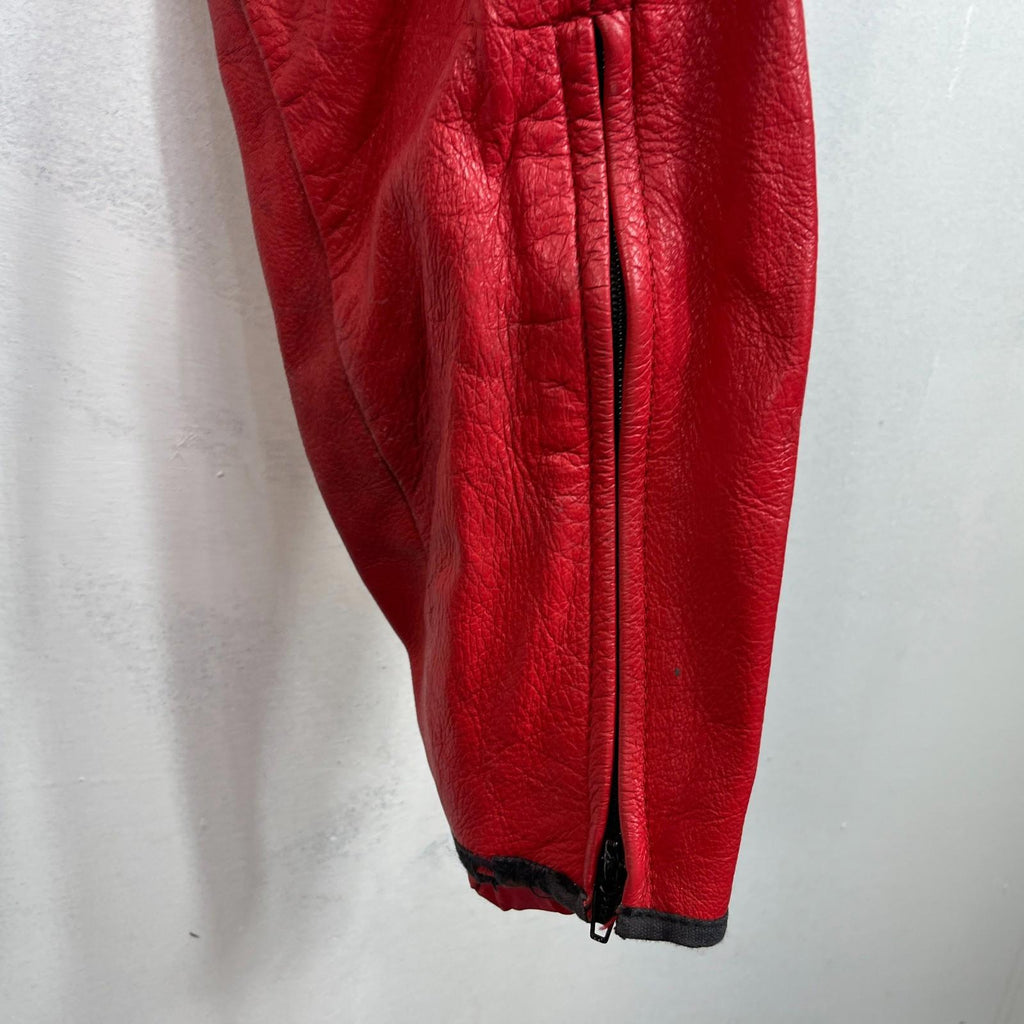 Rare Vtg Biudici 2 Piece Mens Leather Motorcycle Suit EU size Jacket 52 Trs 50