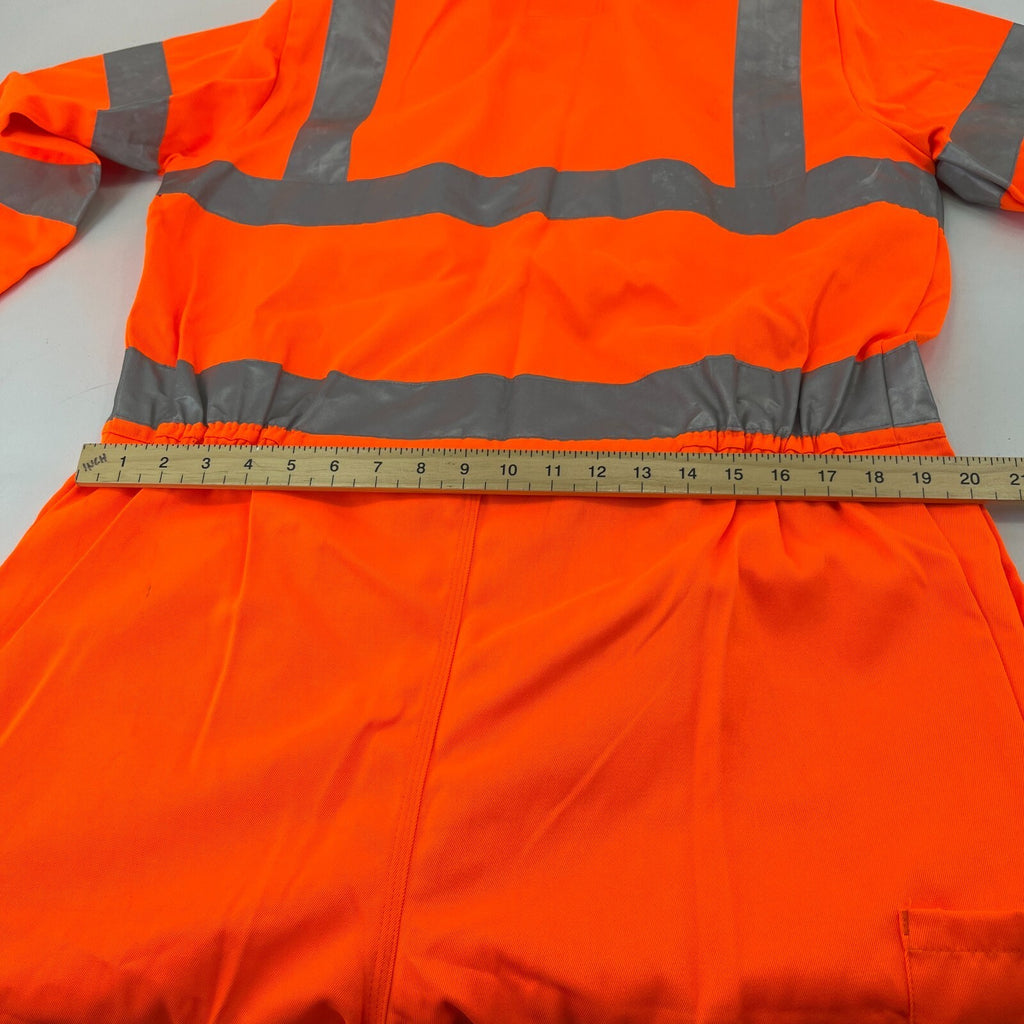 Hercules Men's Hi-Vis Orange Overalls Boiler Suit Coveralls size Large